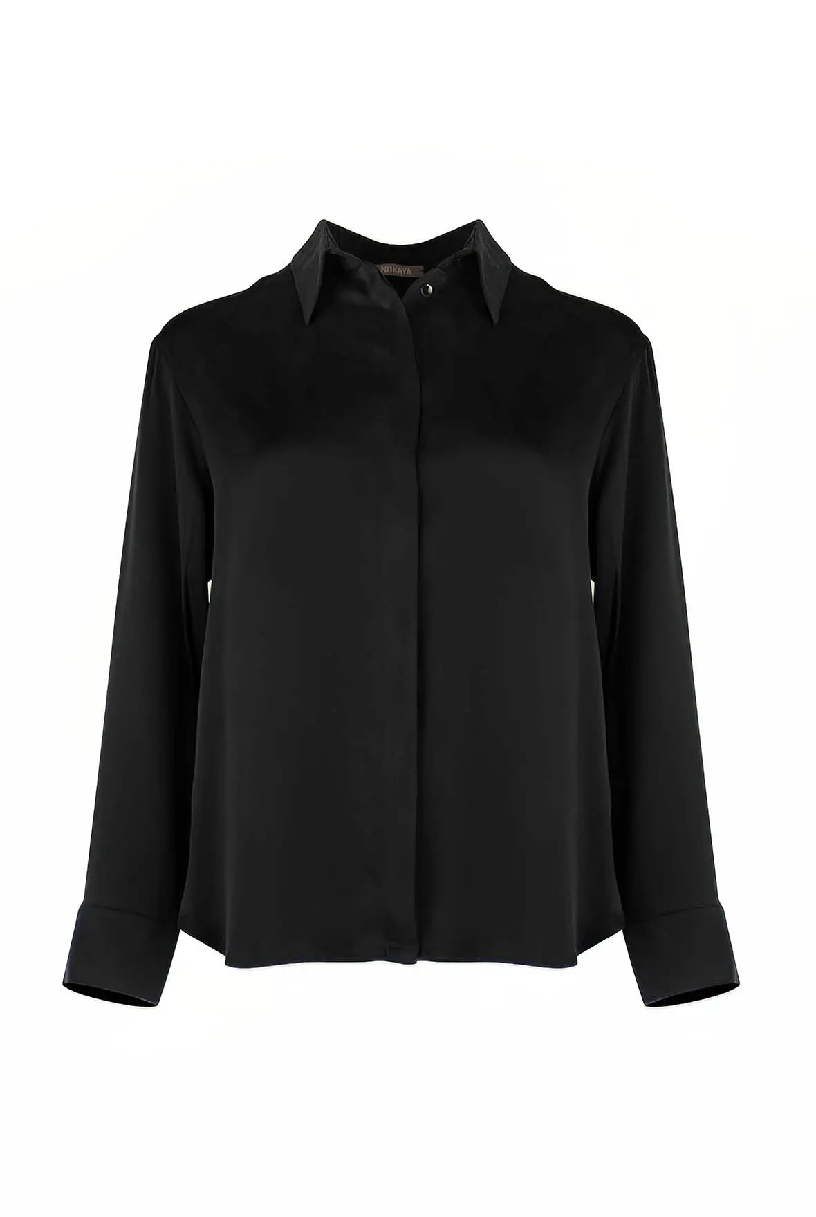Black Silk Dreamscape Pyjama Shirt