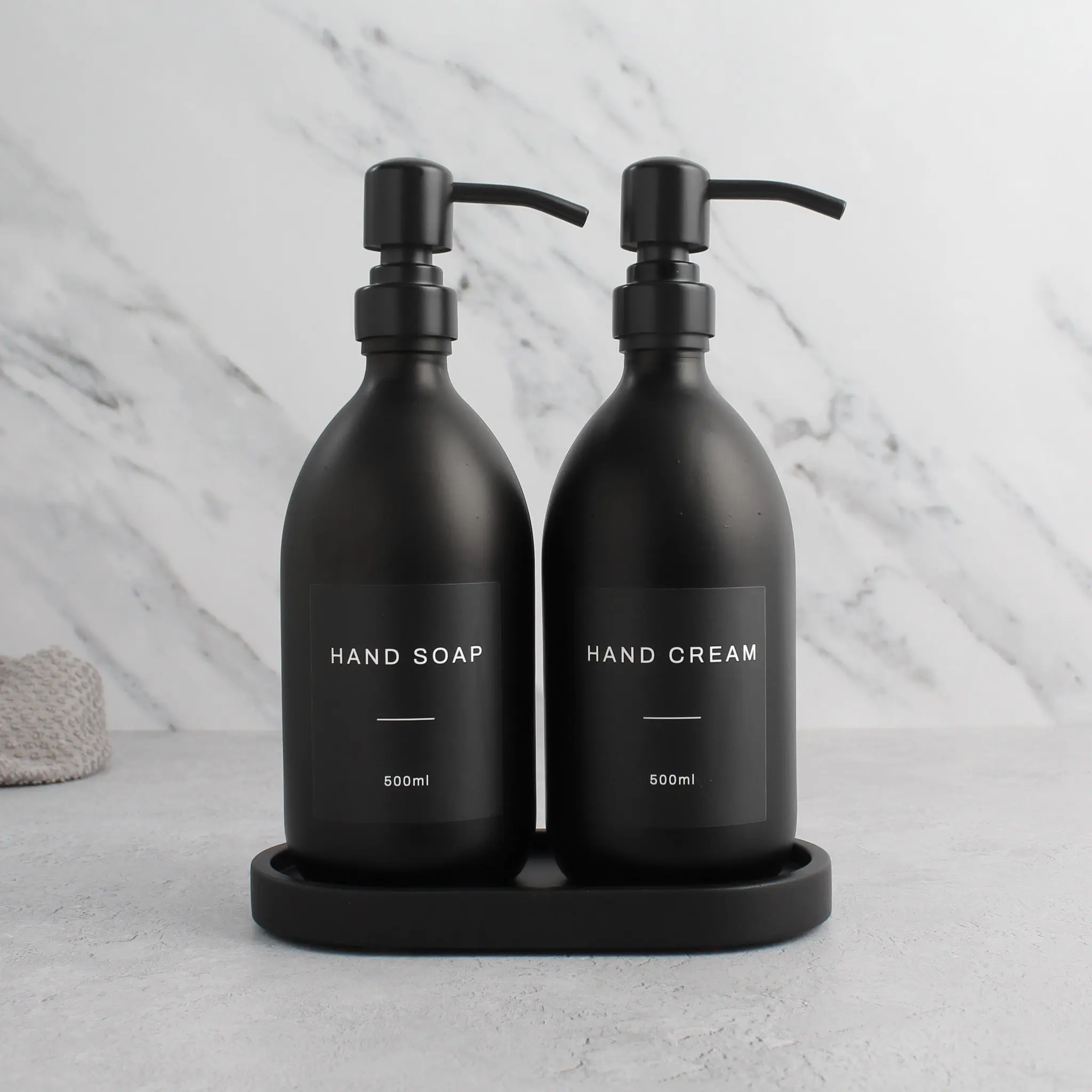 Black Tray & Matte Black Dispenser Double Set - Image 9