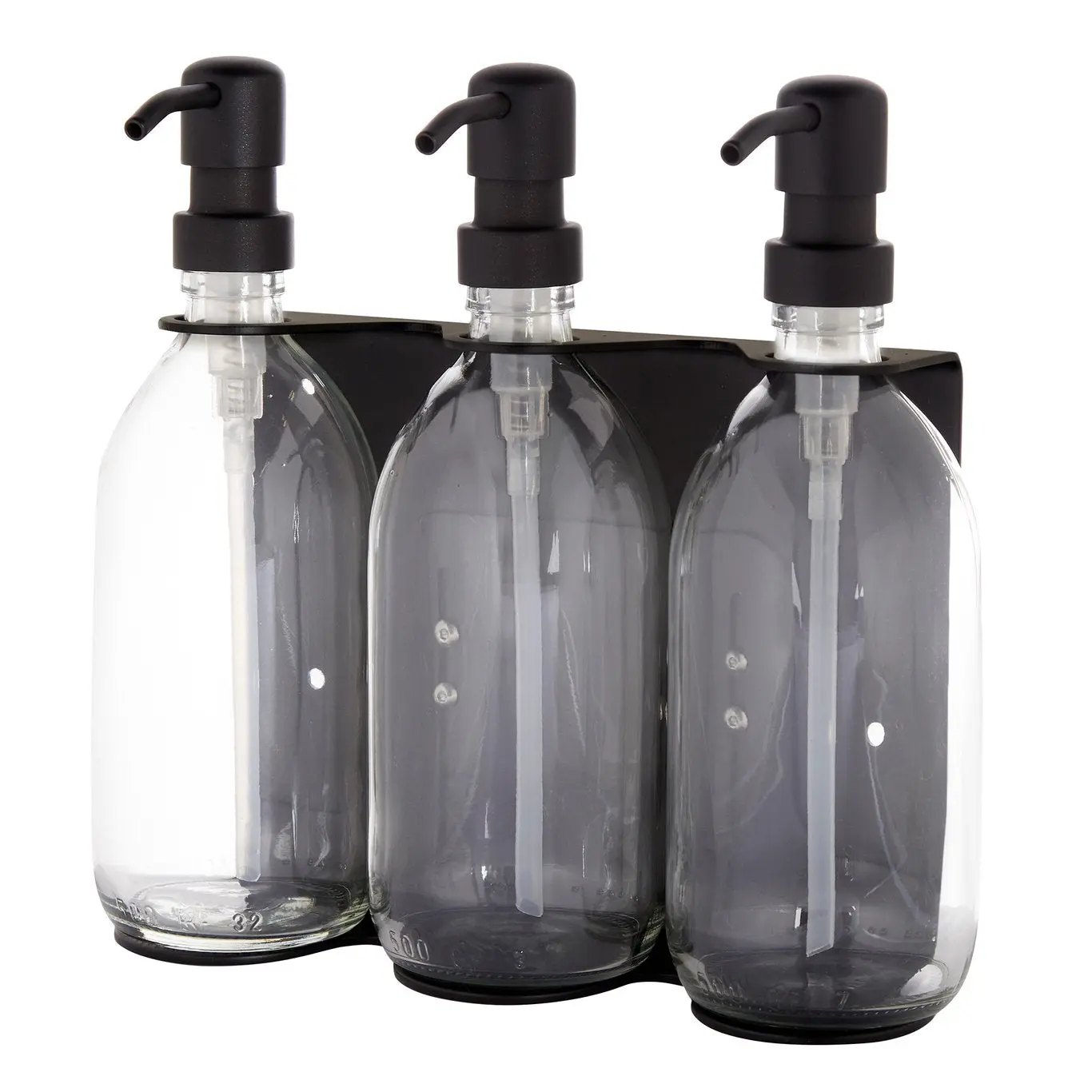 Black Triple Wall Mounted Soap Dispenser - Image 10