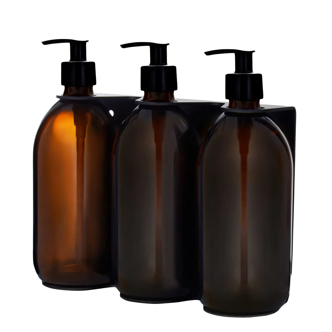 Black Triple Wall Mounted Soap Dispenser - Image 7