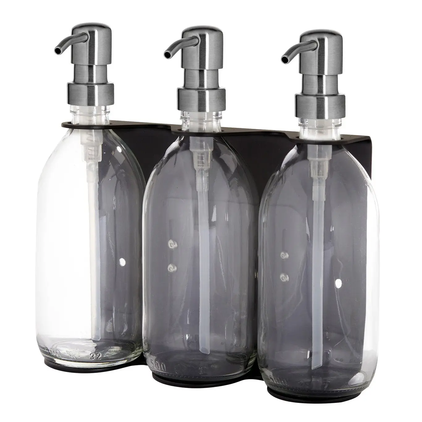 Black Triple Wall Mounted Soap Dispenser - Image 9