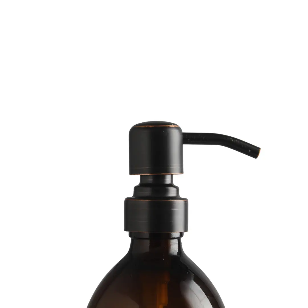 Black Wall Bracket & Amber Glass Dispenser Set - Image 26