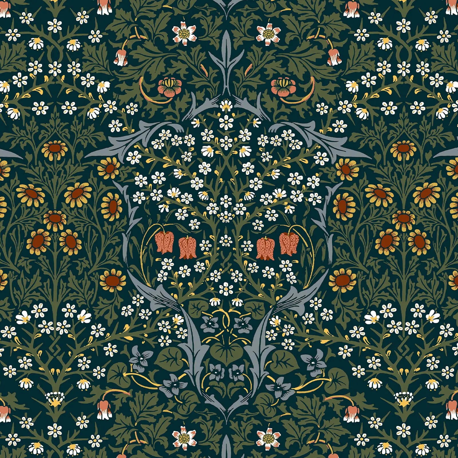 BLACKTHORN Wallpaper - Billiard Green