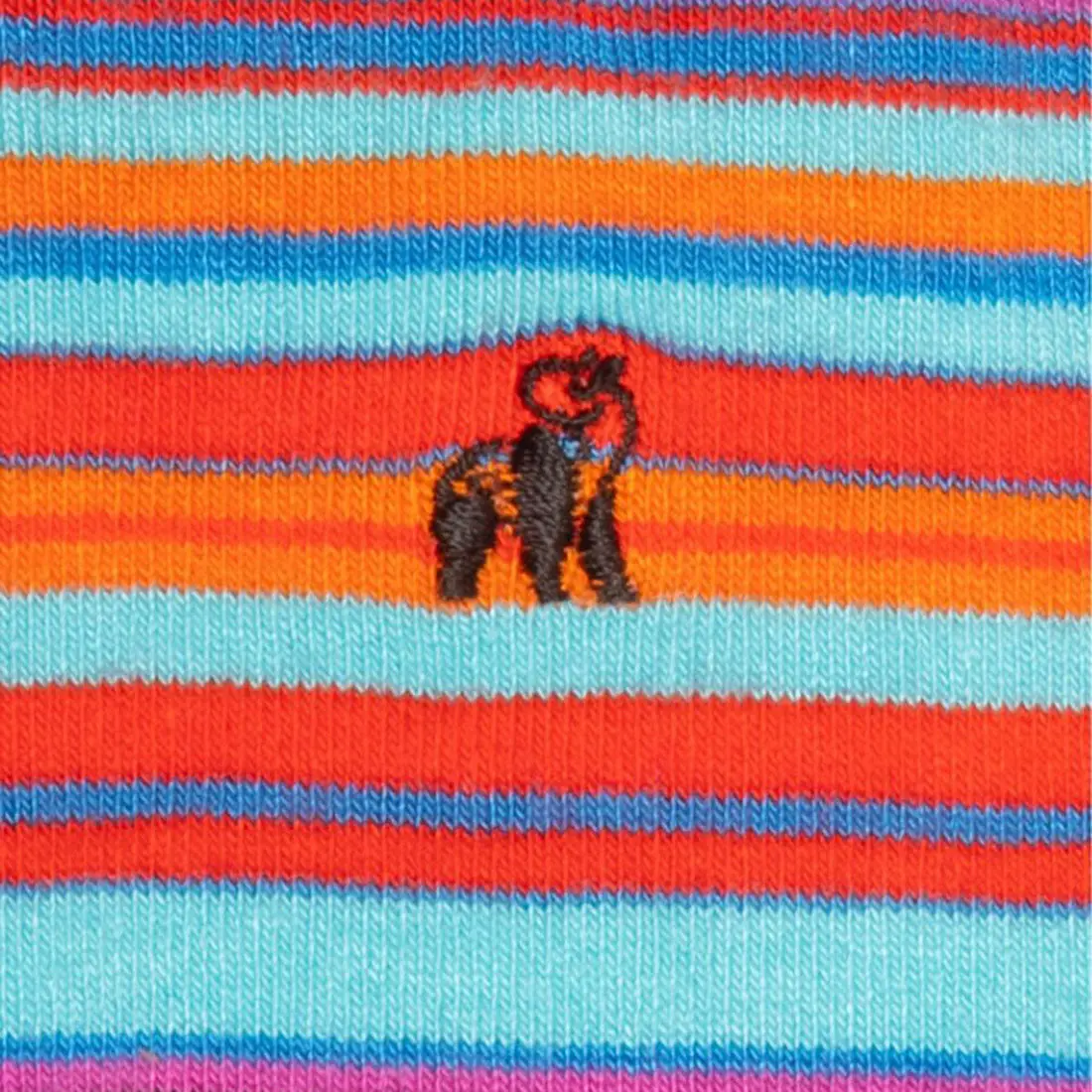Blue and Red Narrow Striped Bamboo Socks - Image 4