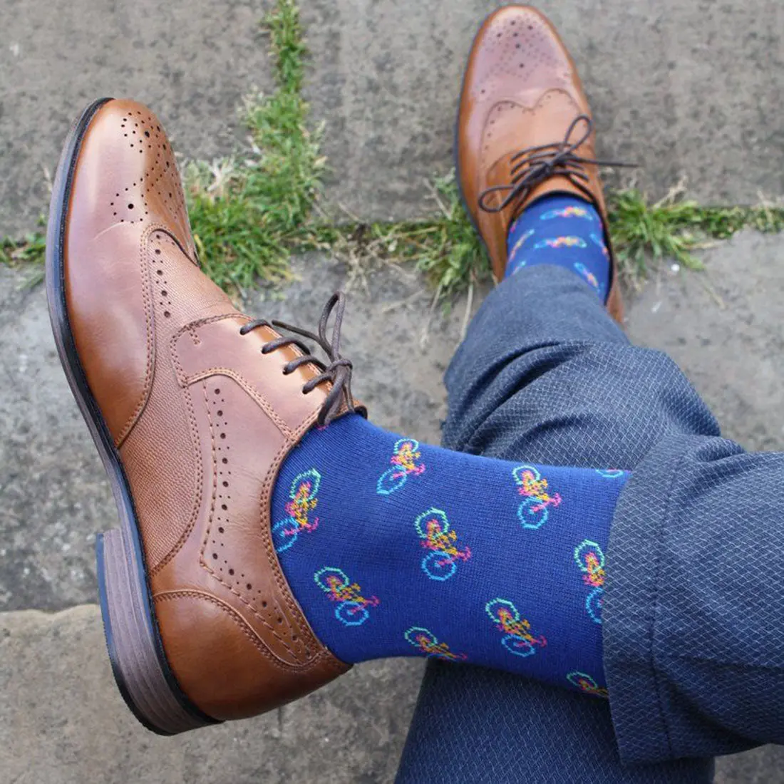 Blue Bicycle Bamboo Socks - Image 2