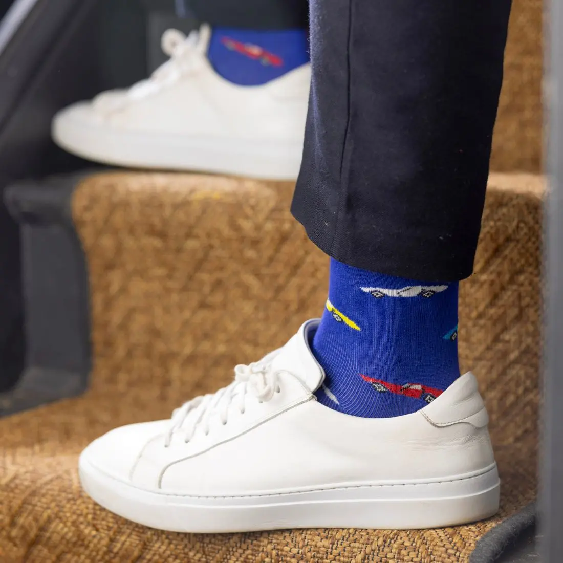 Blue Classic Car Bamboo Socks - Image 3