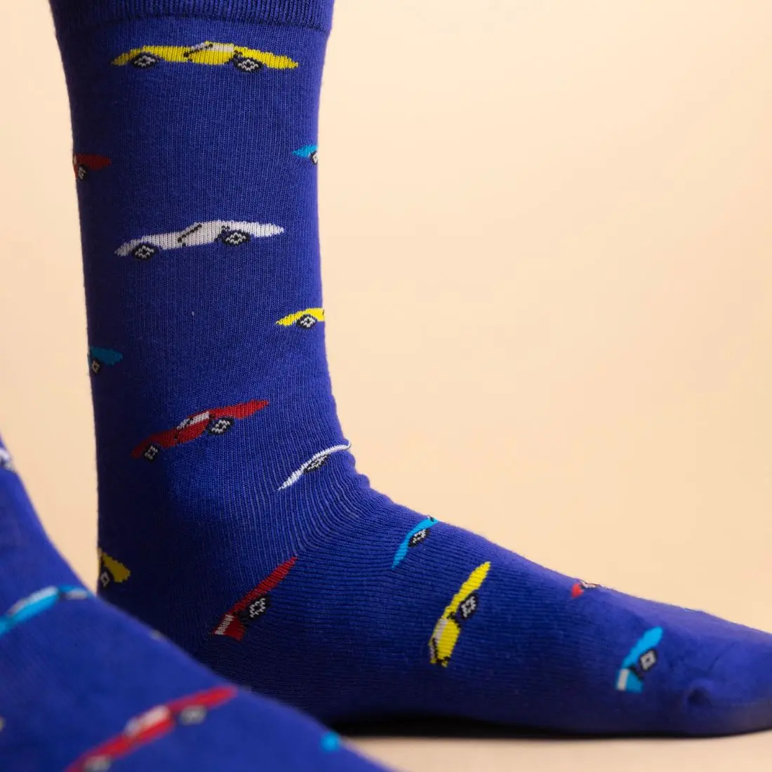 Blue Classic Car Bamboo Socks - Image 4