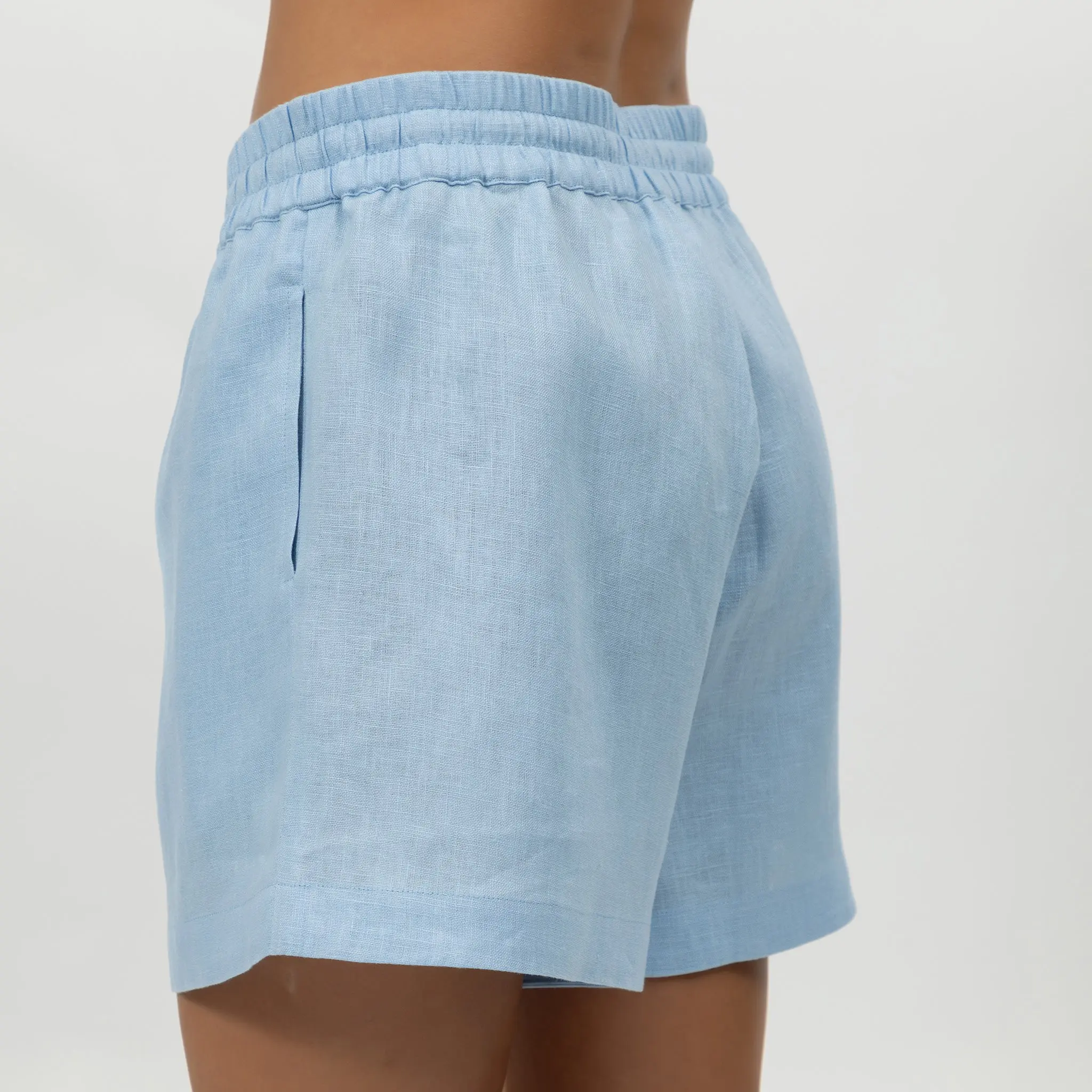 Blue Heavy Linen Shorts Perfect Days - Image 8
