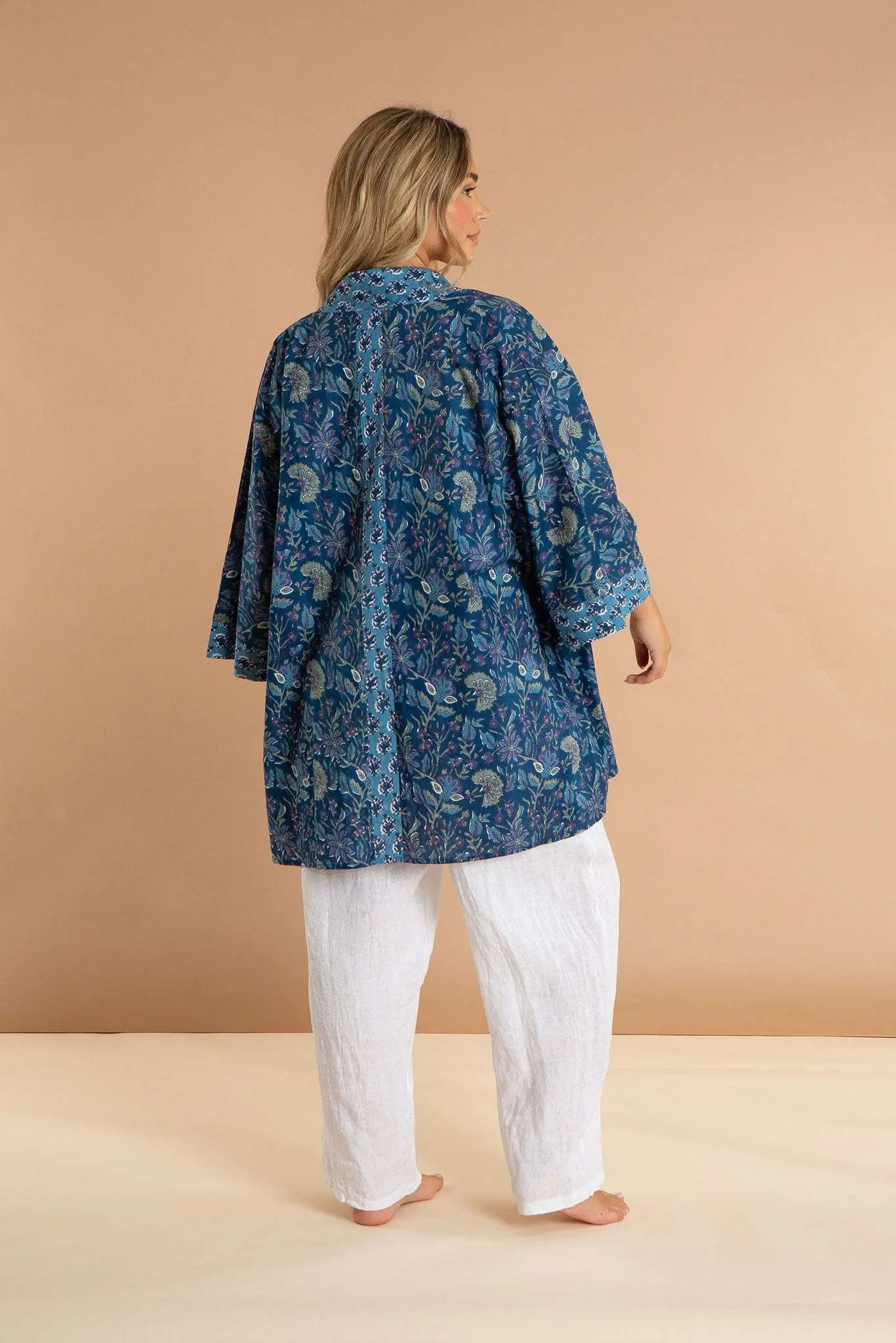Blue Lagoon Women's Cotton Kimono - Image 5