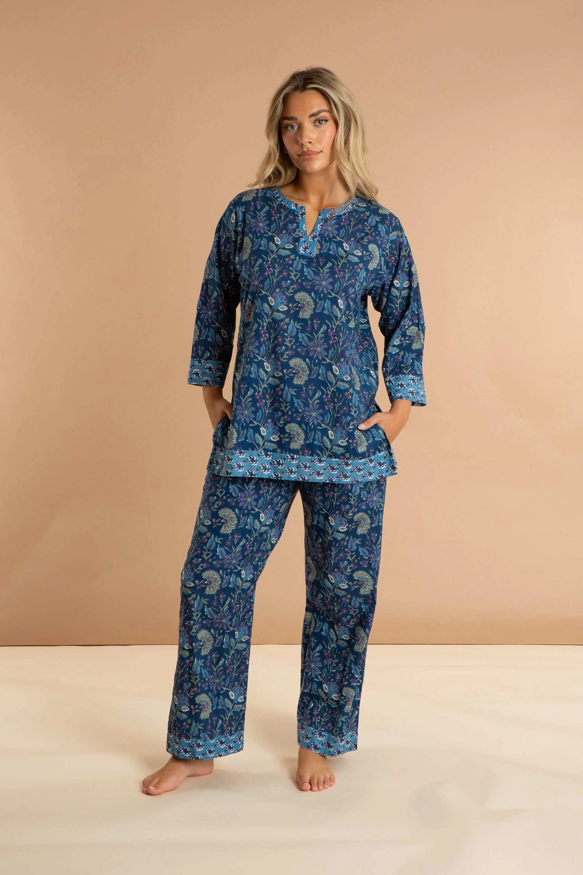Blue Lagoon Women's Cotton Pyjama Trouser Set