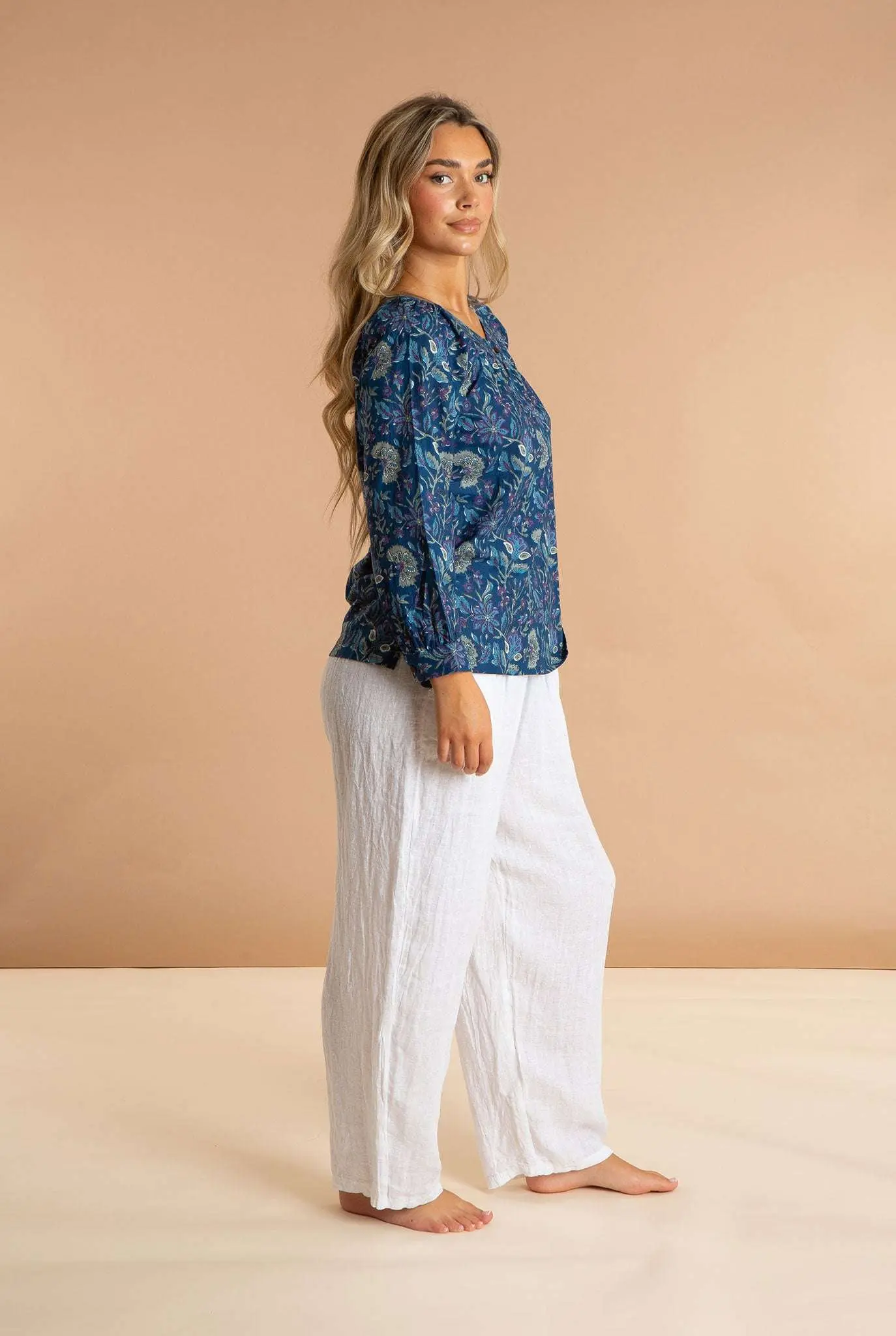 Blue Lagoon Women's Cotton Smock Top - Image 3
