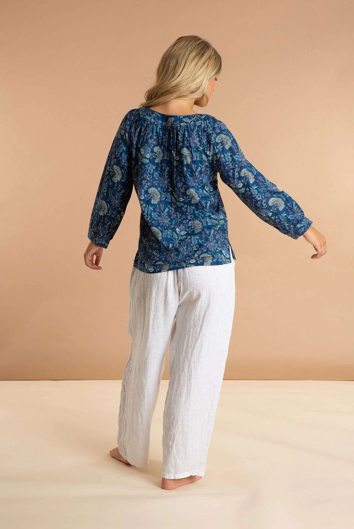 Blue Lagoon Women's Cotton Smock Top - Image 4