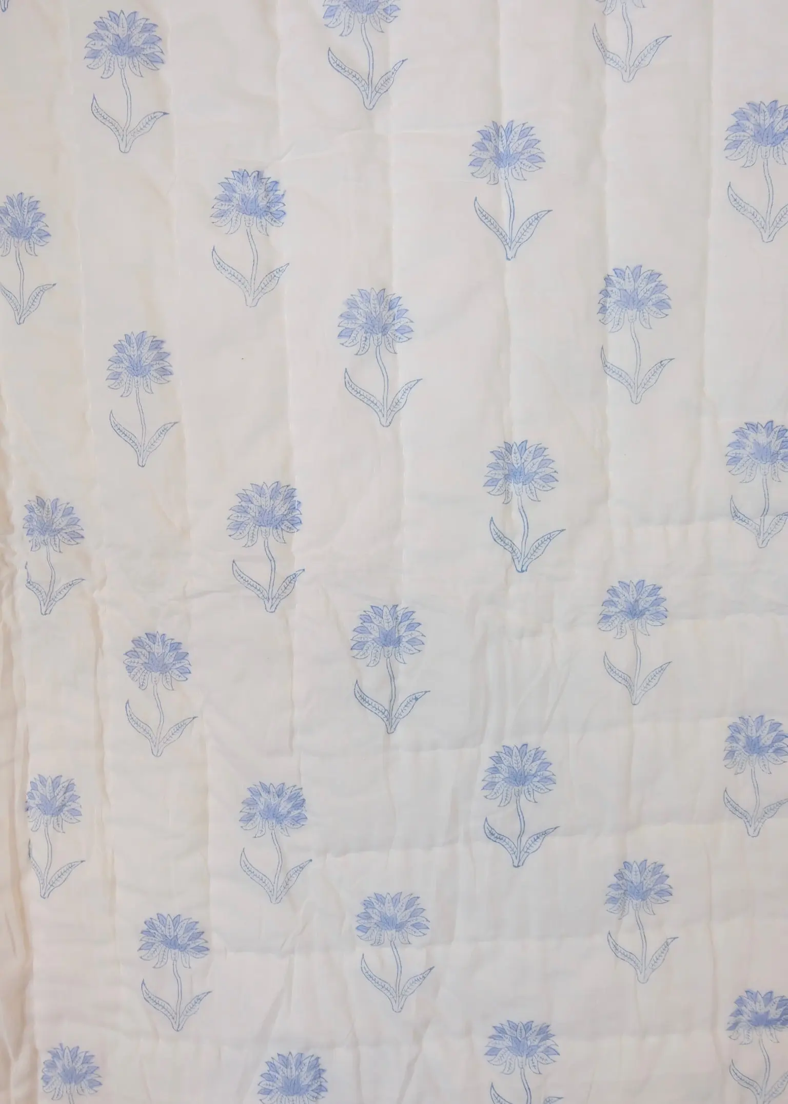 Blue Organic Cotton Toddler Quilt - Image 5