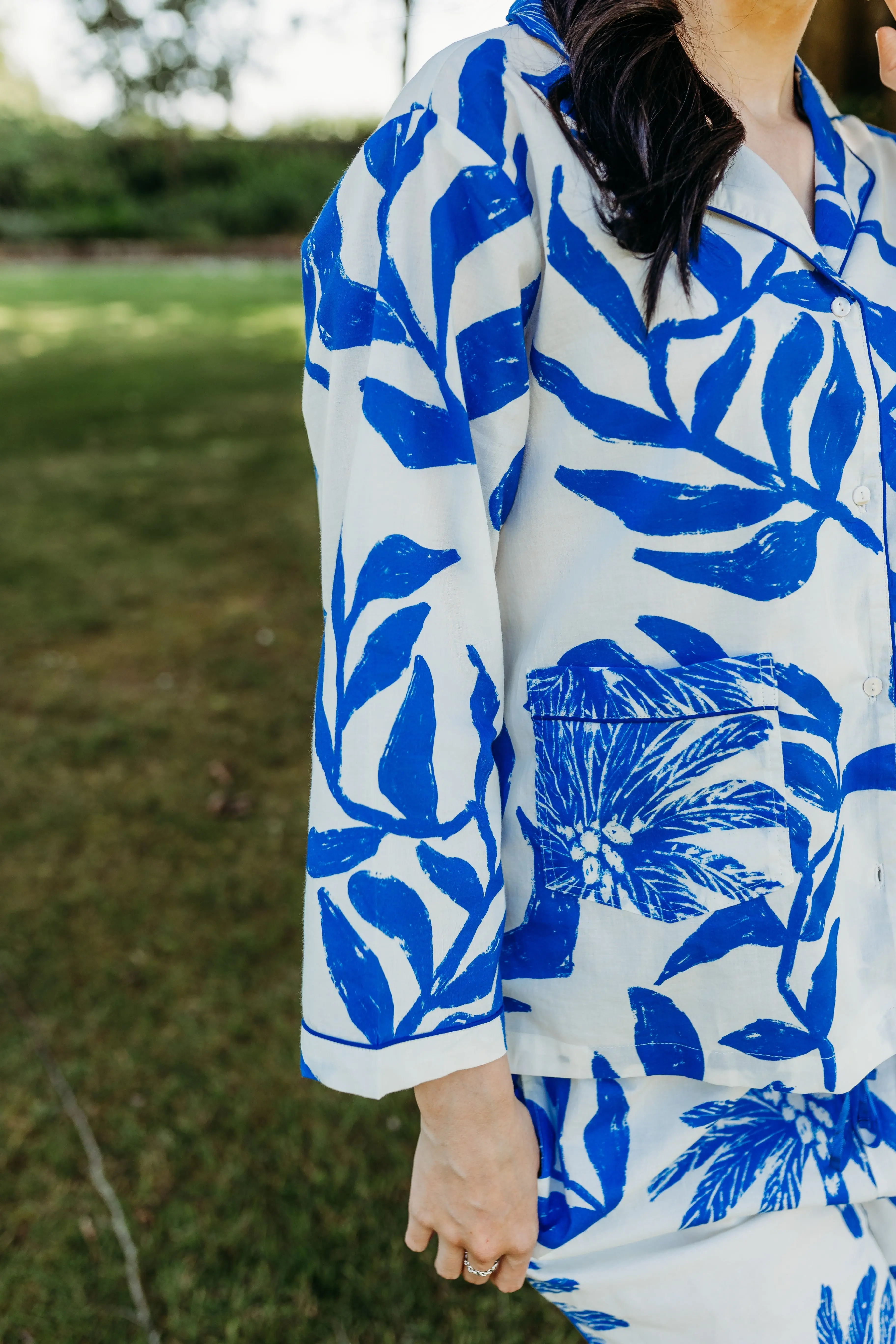 Blue Palm Tree Organic Cotton Pyjamas - Image 11