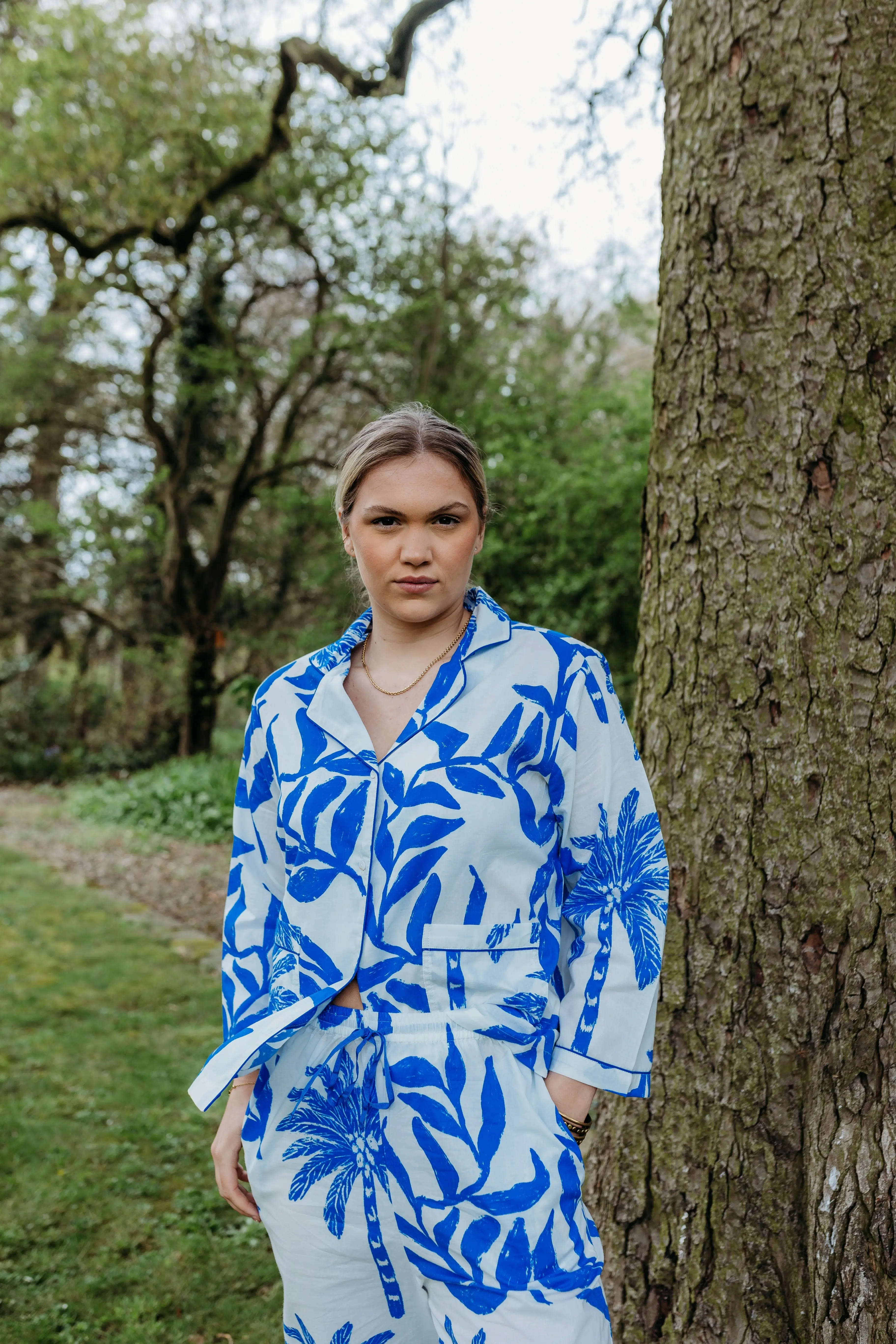 Blue Palm Tree Organic Cotton Pyjamas - Image 7