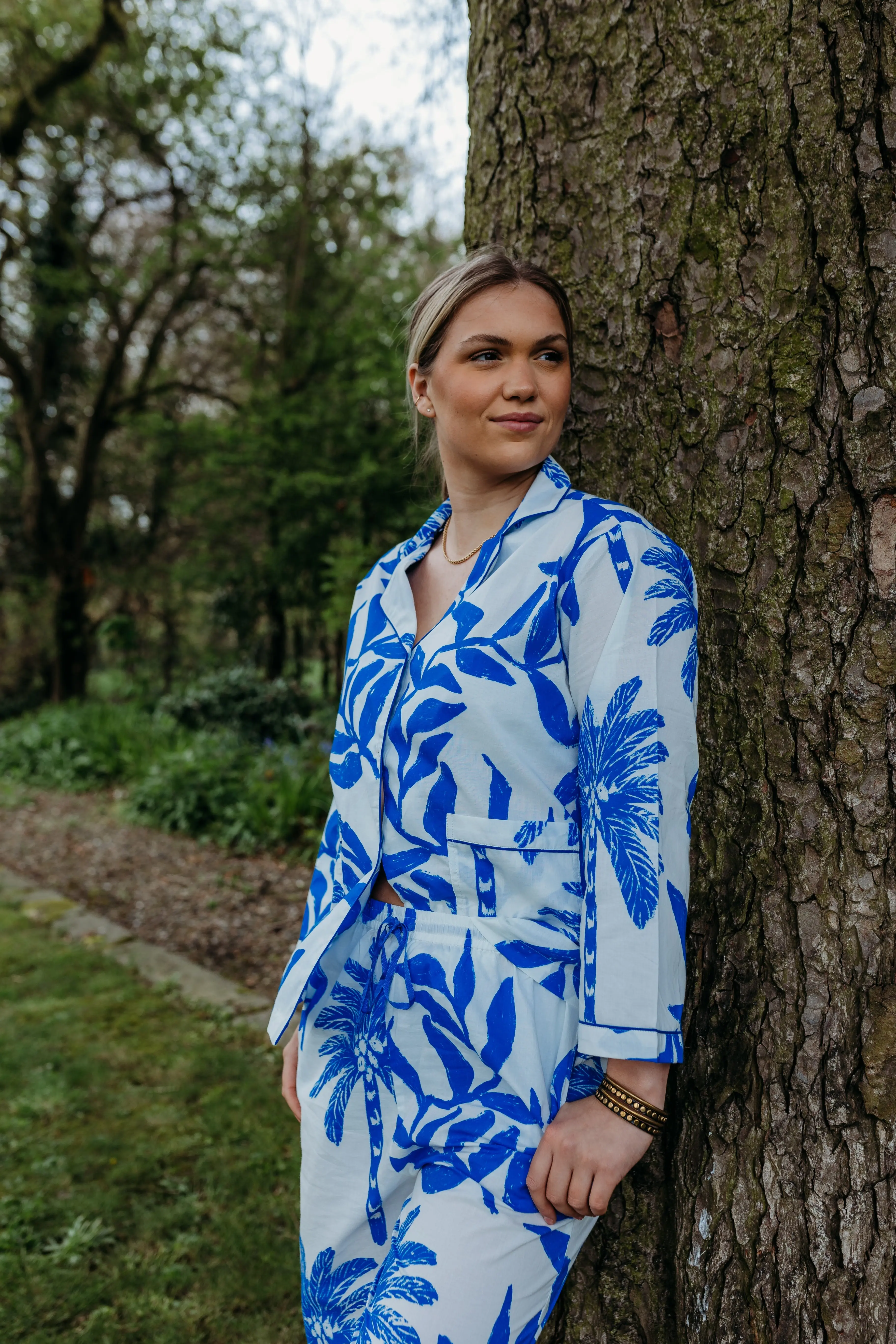Blue Palm Tree Organic Cotton Pyjamas - Image 8