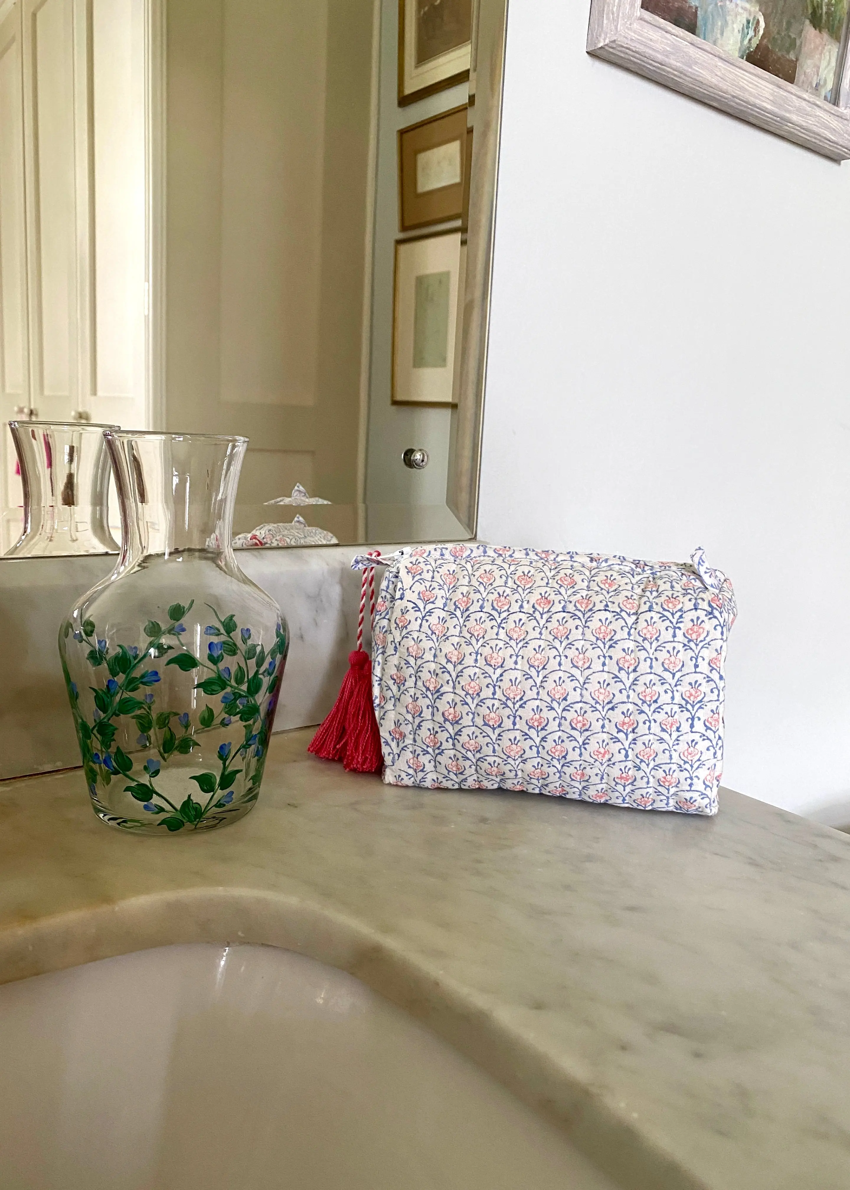 Blue / Pink Organic Cotton Wash Bag - Image 5