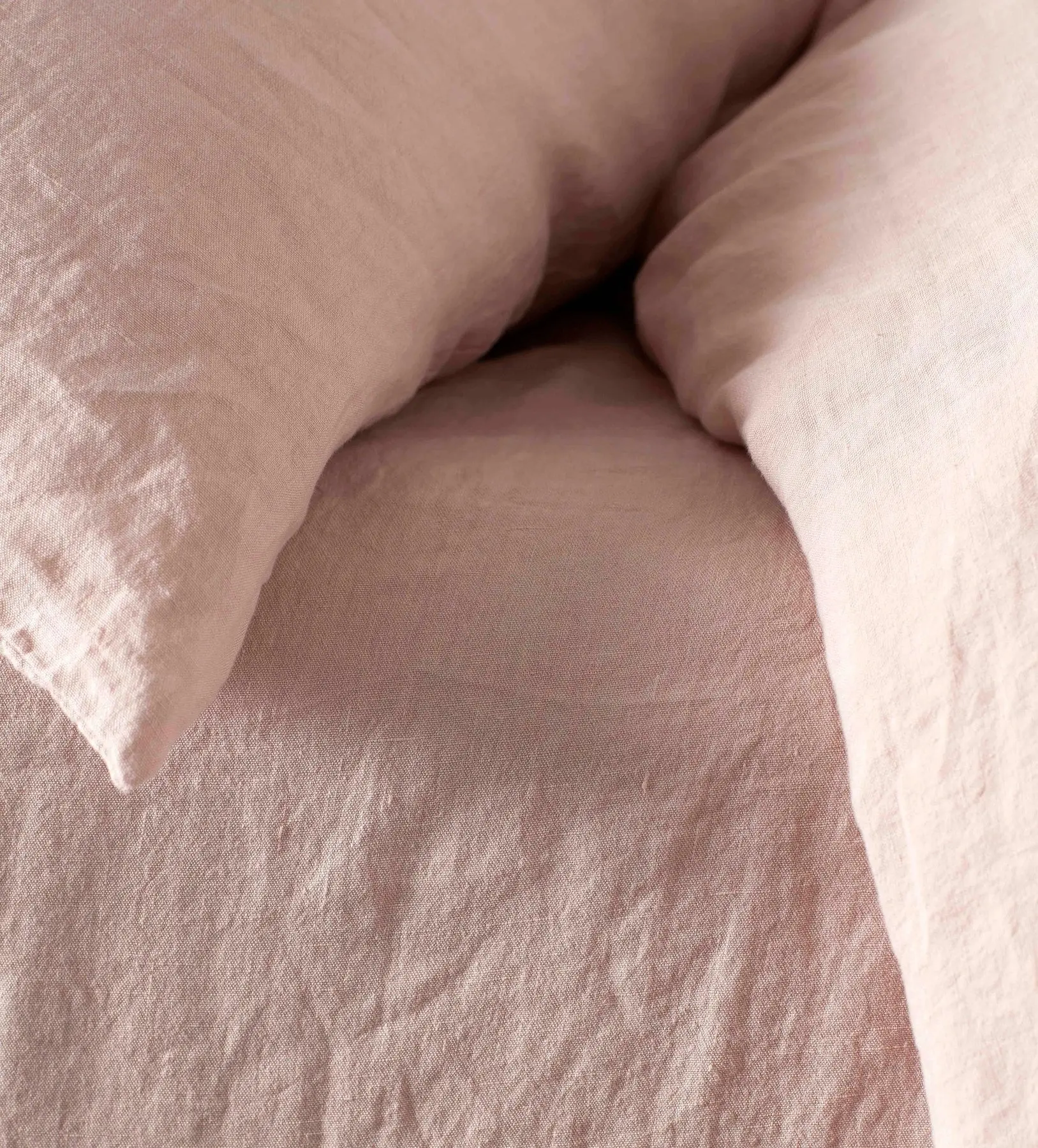 Blush Pink 100% Linen Duvet Cover - Image 2