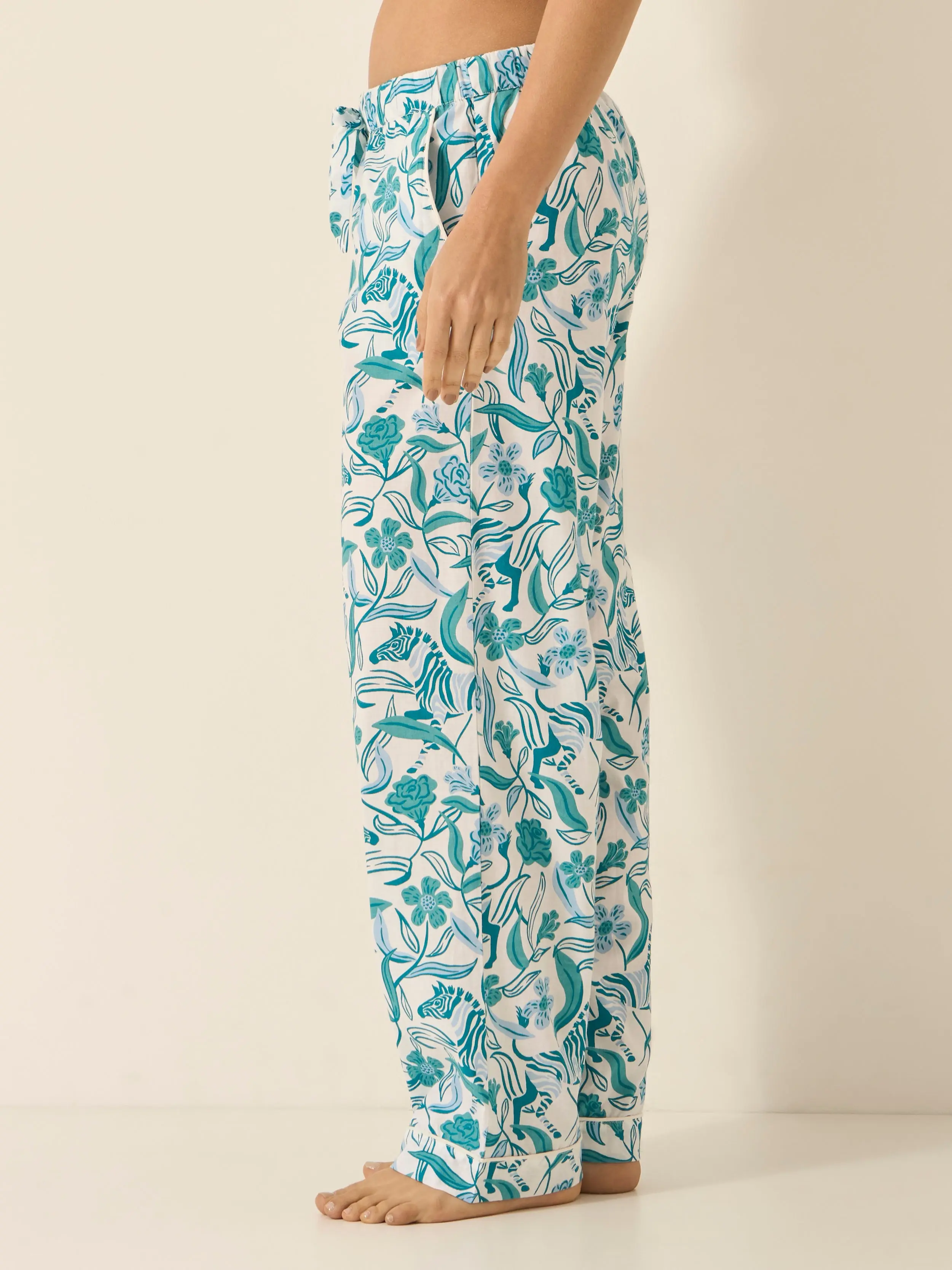 Boho Zebra Women's Organic Cotton Pyjama Trouser - Image 3