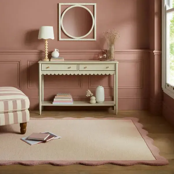 Bonnie Blush Scallop Wool Rug