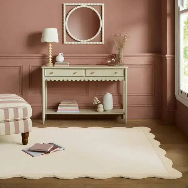 Bonnie Blush Scallop Wool Rug - Image 6