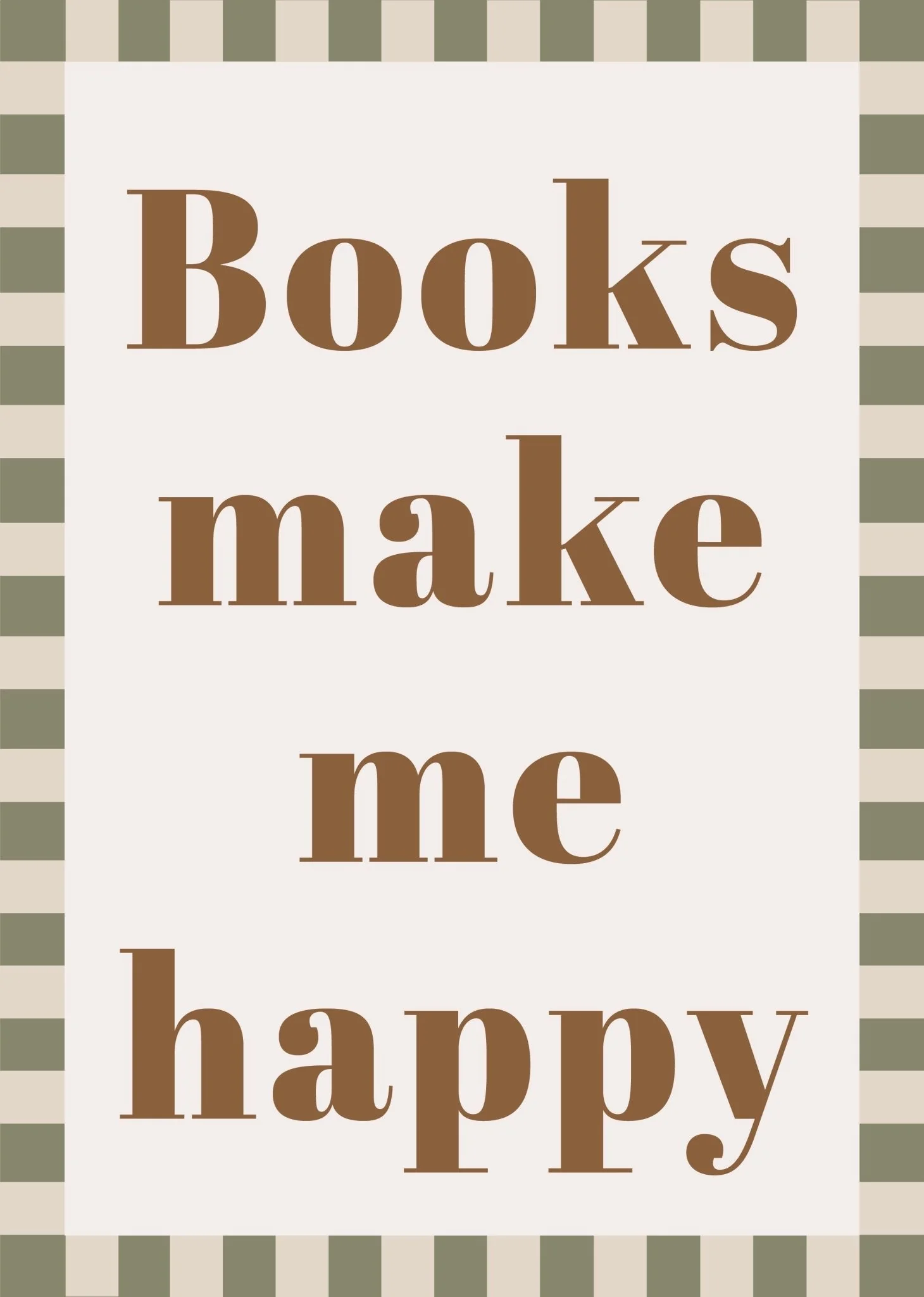 Books make me happy - Checkerboard Edition - Print - Image 5