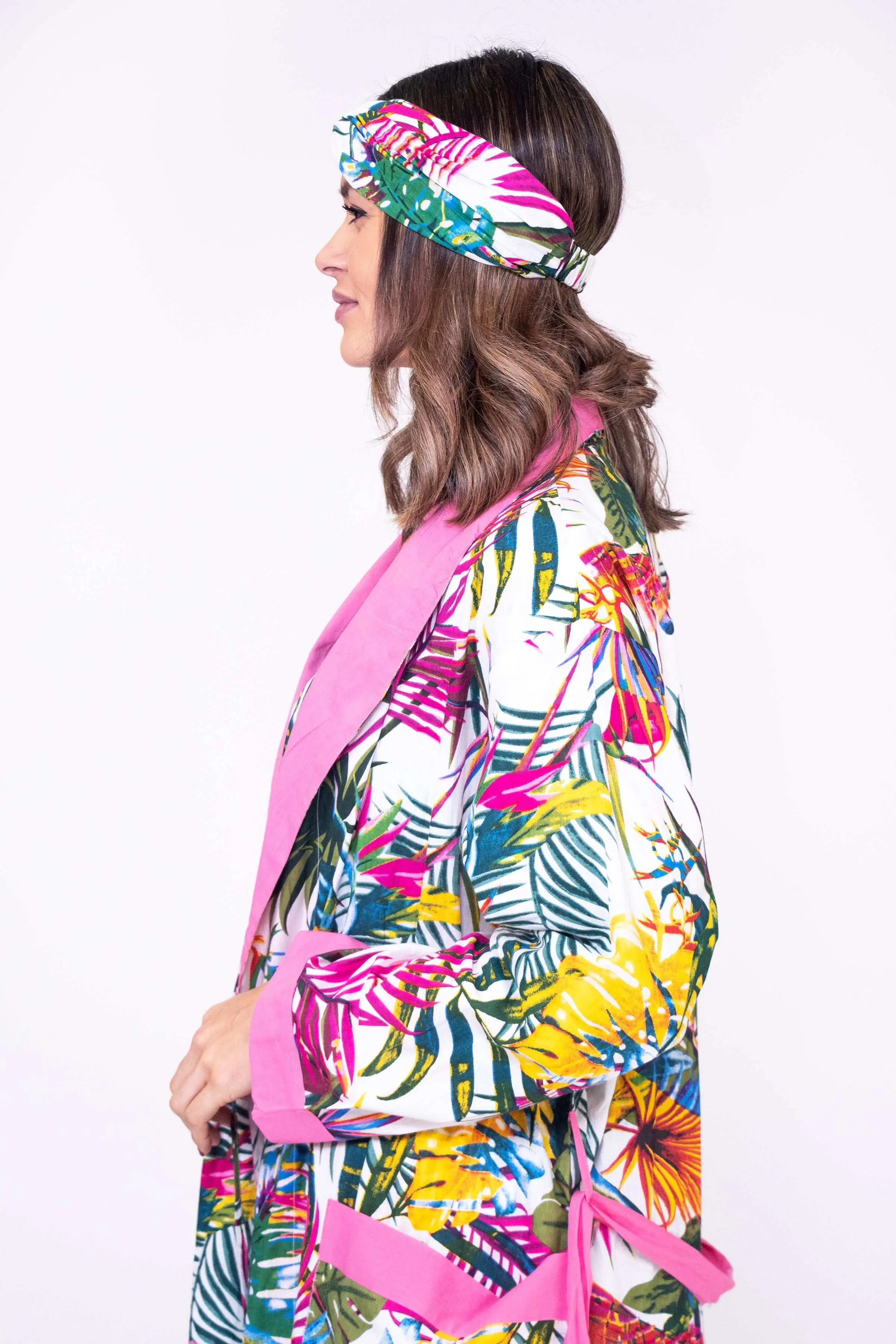 Bora Bora Floral Cotton Hair Scarf - Image 4