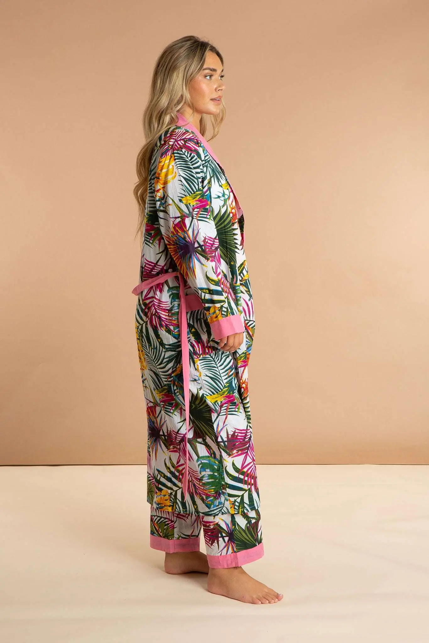Bora Bora Women's Floral Cotton Robe - Image 5