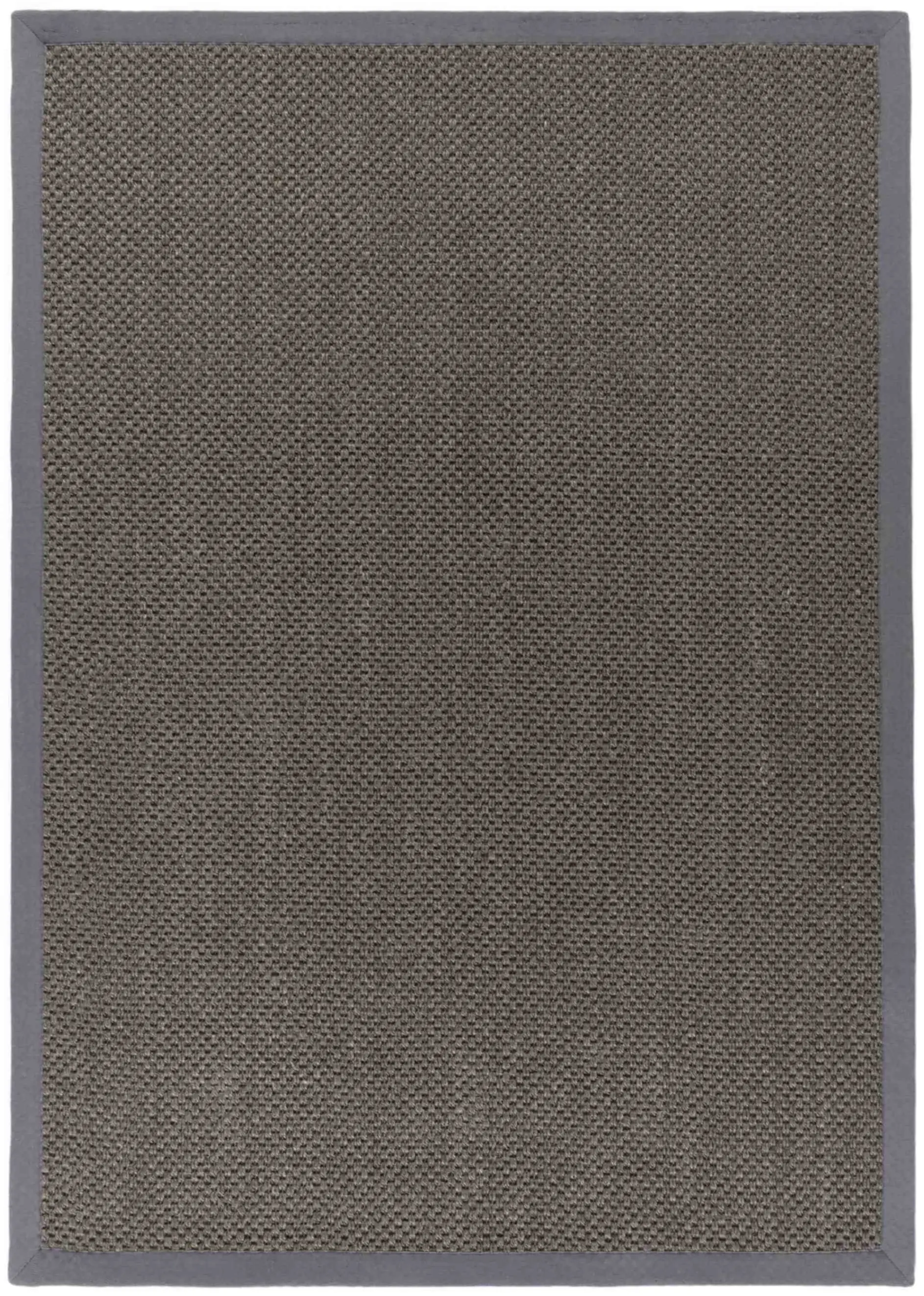 Bordered Dark Grey Non-Slip Sisal Rug