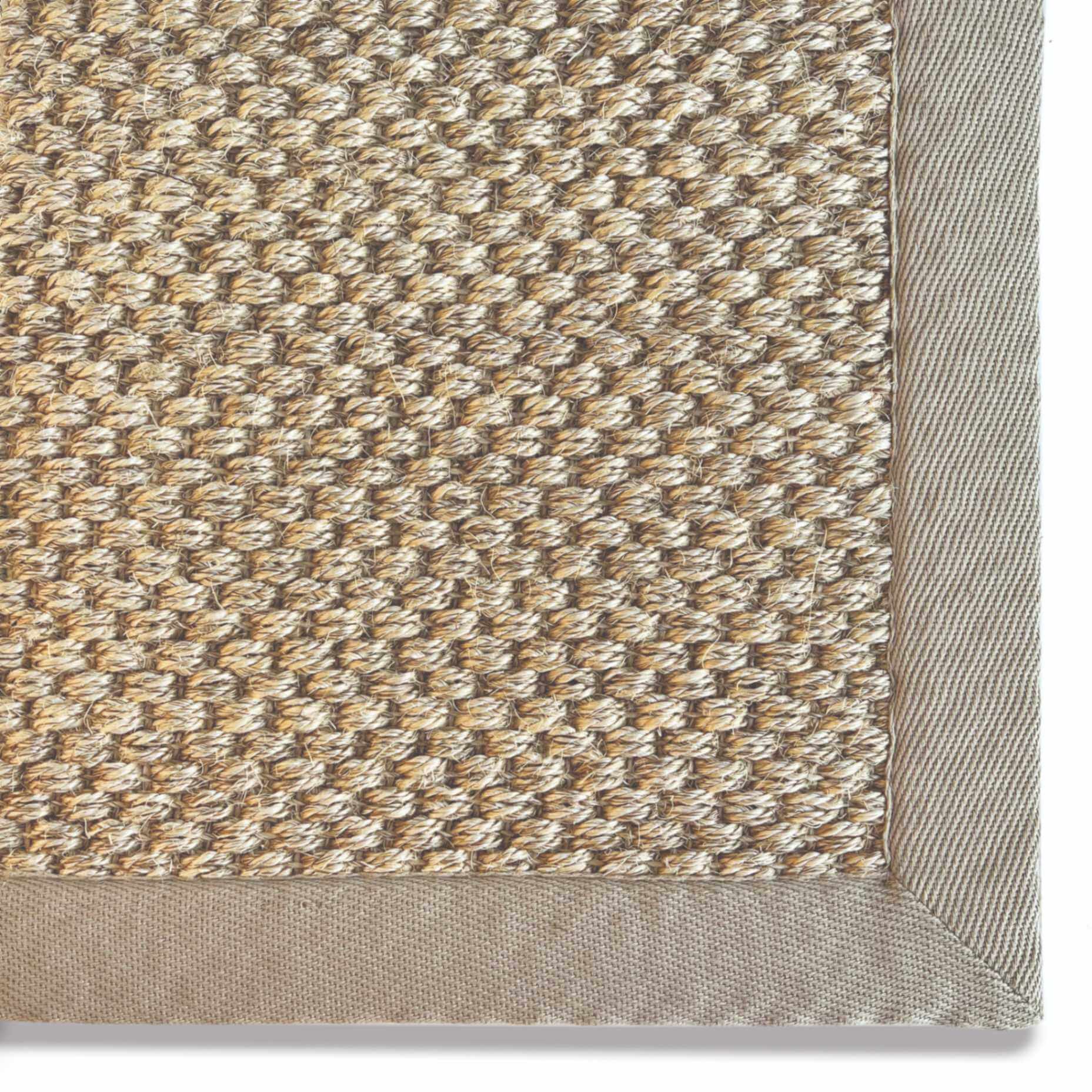 Bordered Light Beige Non-Slip Sisal Rug - Image 2