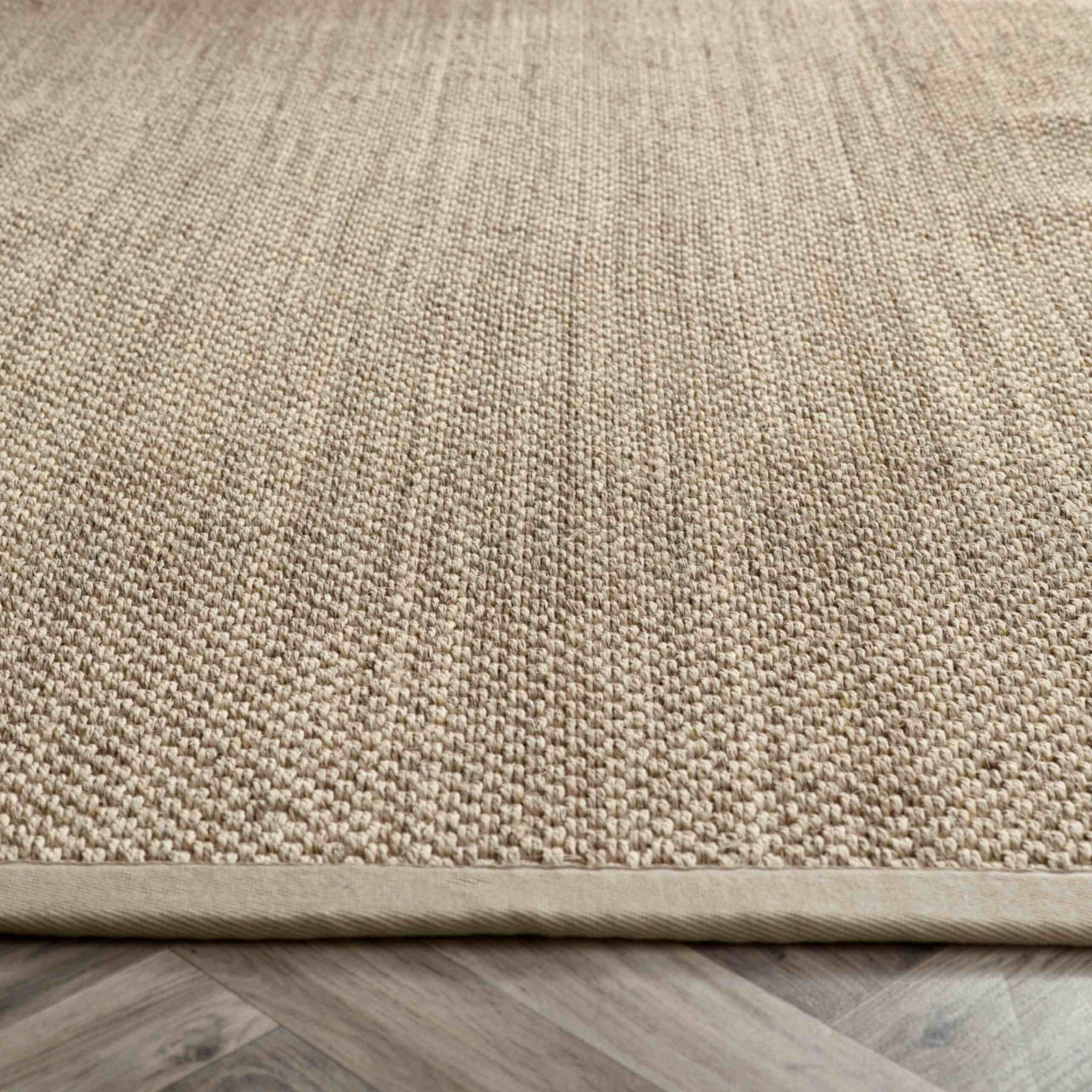 Bordered Light Beige Non-Slip Sisal Rug - Image 4
