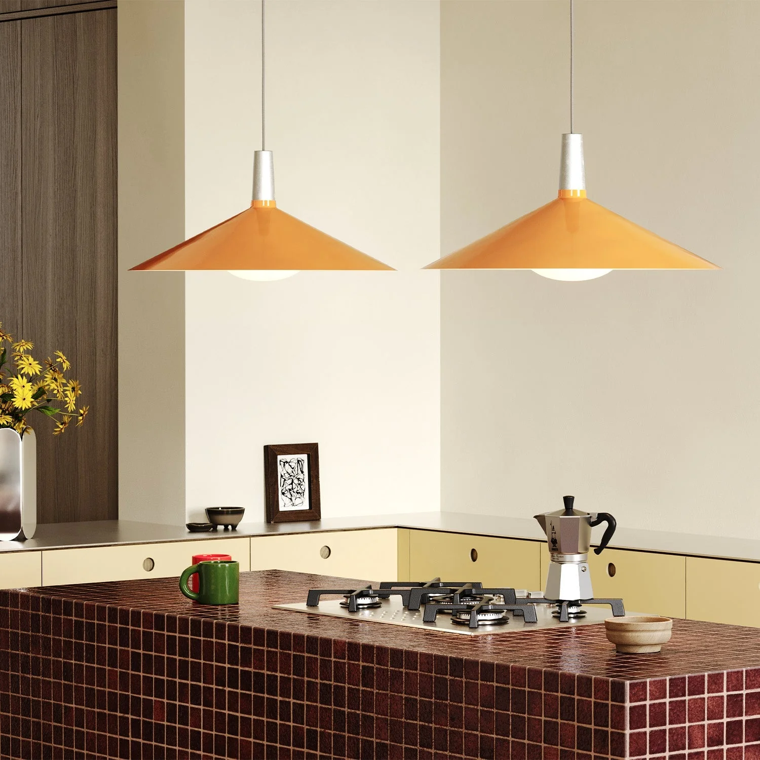 Bower Pendant Light Large in Yellow - Image 2