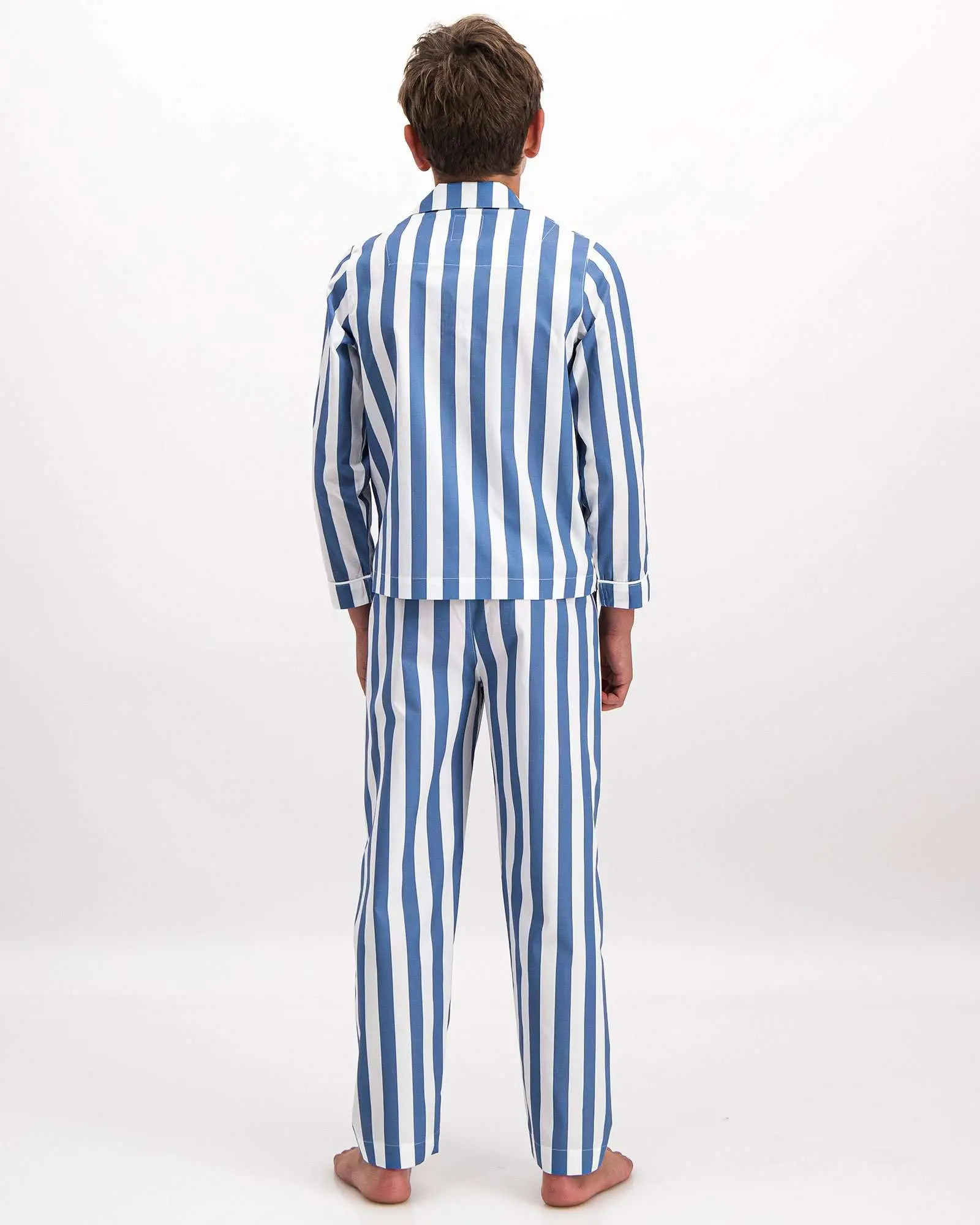 Boys Long Pyjamas - Beach Stripe - Image 3