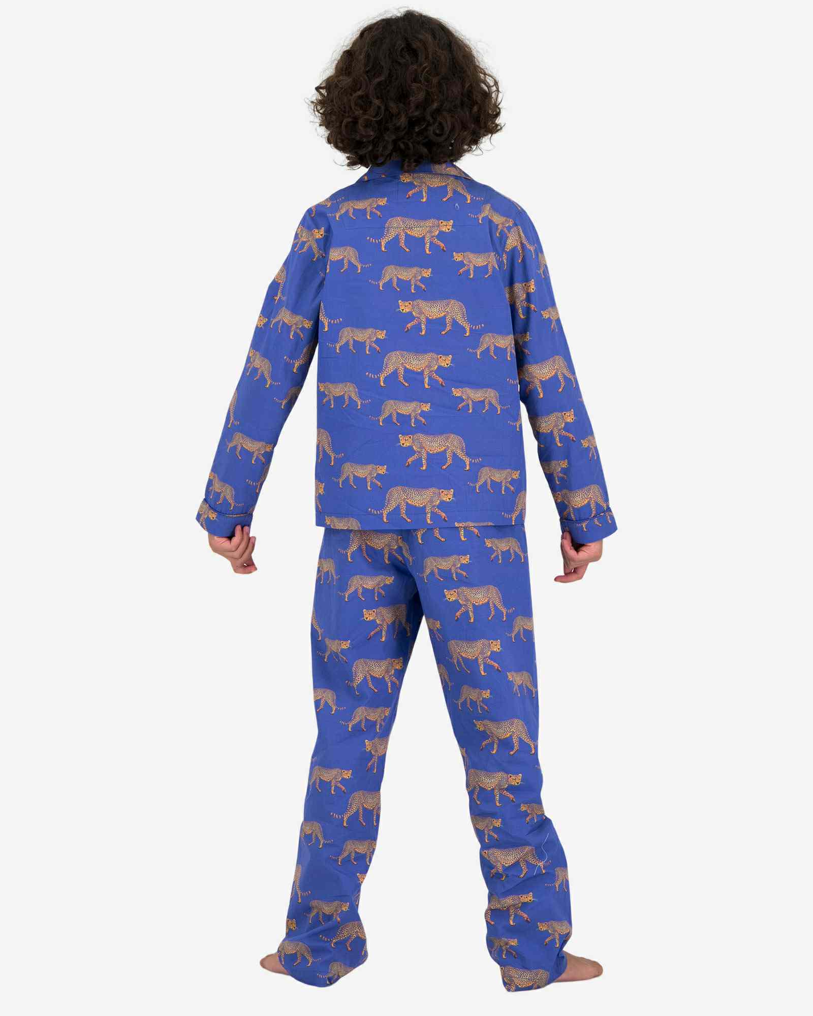 Boys Long Pyjamas - Yellow Cheetah - Image 3
