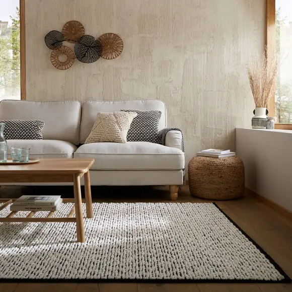 Braided Wool Textured Rug