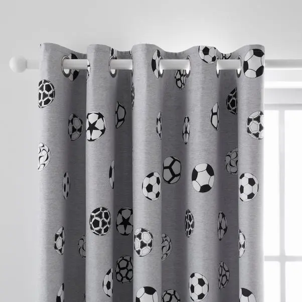 Bright Football Eyelet Blackout Curtains