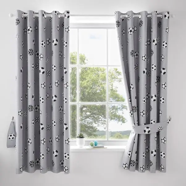Bright Football Eyelet Blackout Curtains - Image 2