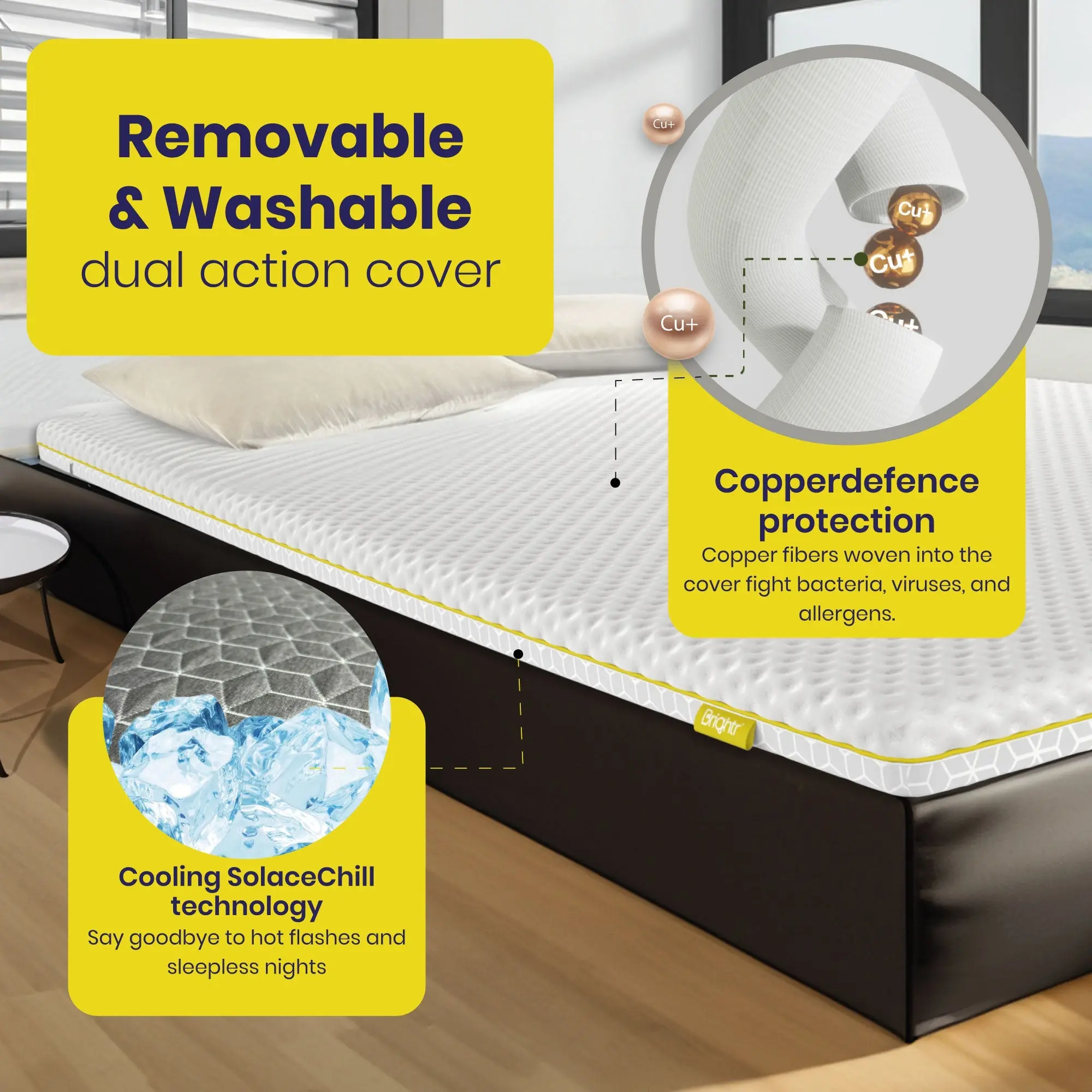 Brightr® Aurora 2 in 1 Memory Foam mattress topper - Image 10