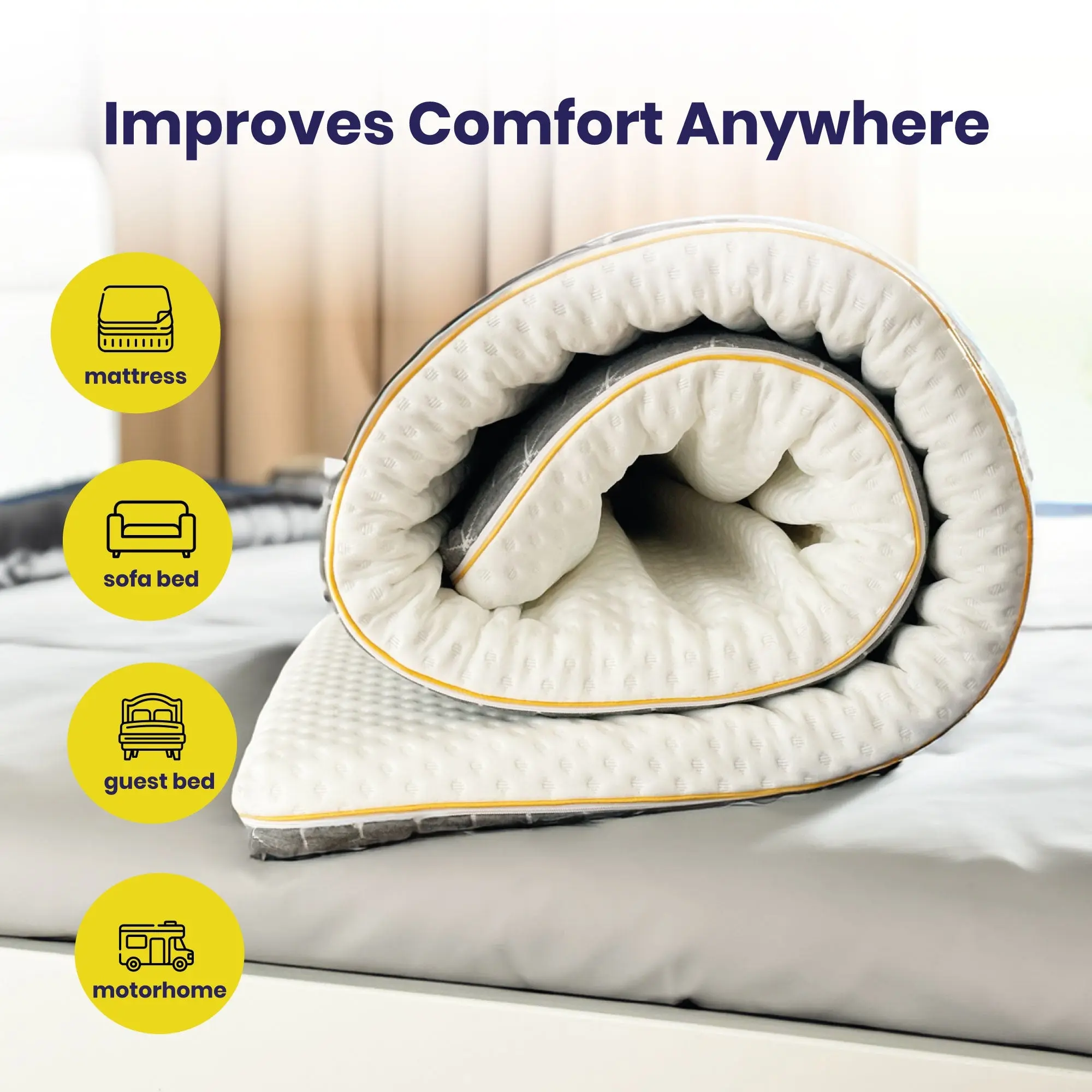 Brightr® Aurora 2 in 1 Memory Foam mattress topper - Image 15