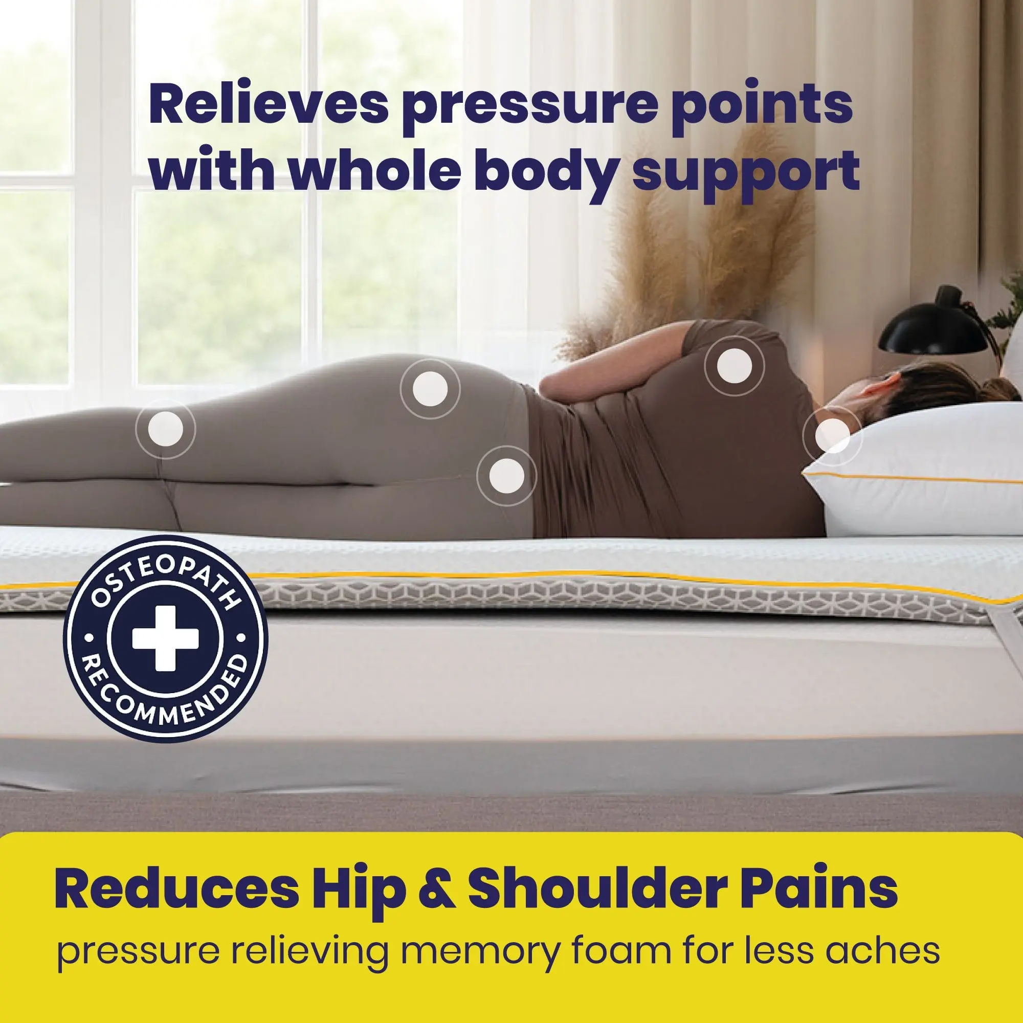 Brightr® Aurora 2 in 1 Memory Foam mattress topper Soft/Medium Firm - Image 5