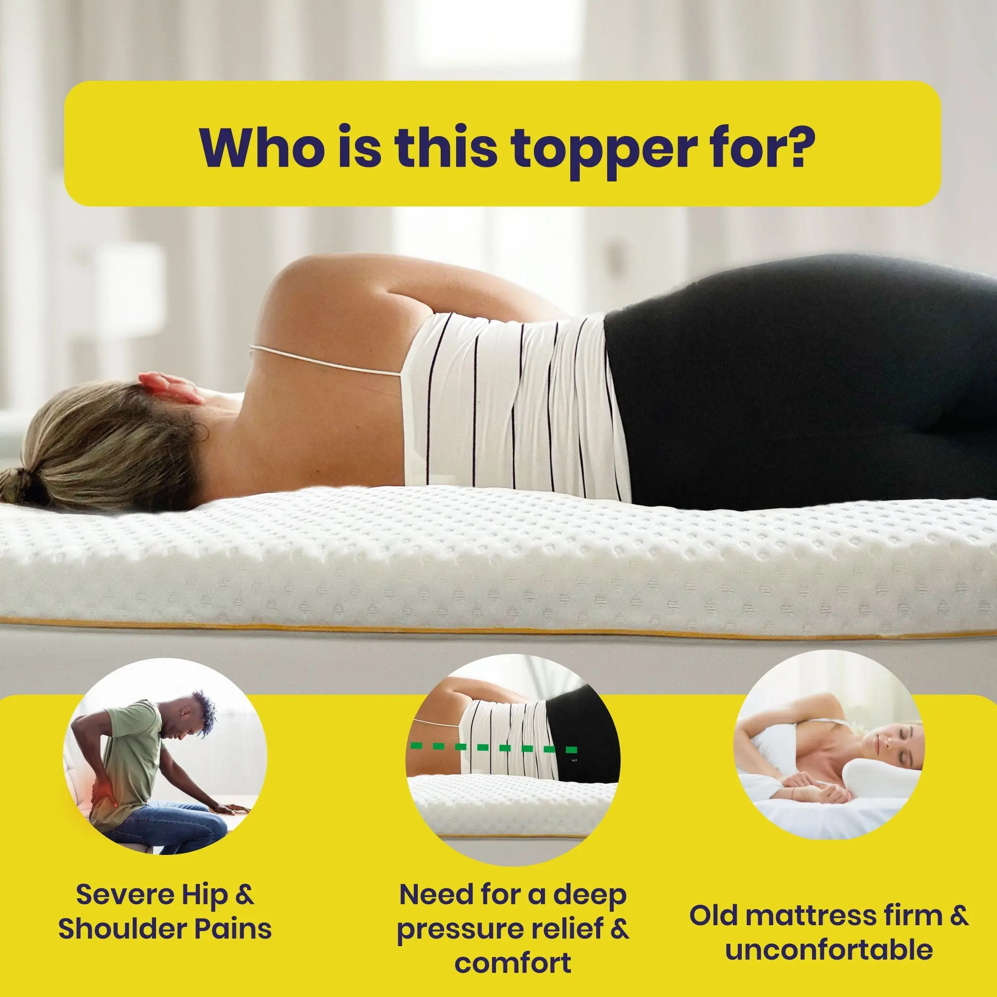 Brightr® Aurora Deluxe 2 in 1 Memory Foam mattress topper - Image 4
