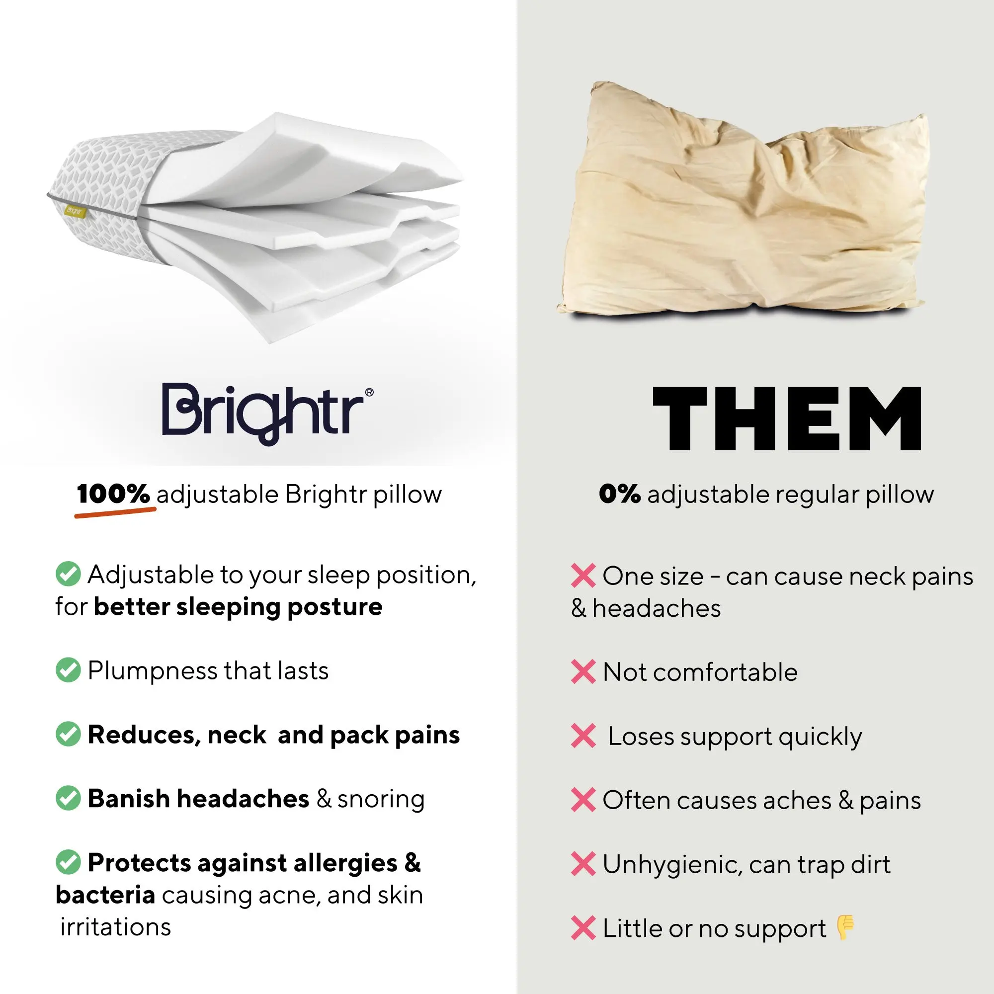 Brightr® Eclipse Adjustable Firm pillow - Image 13