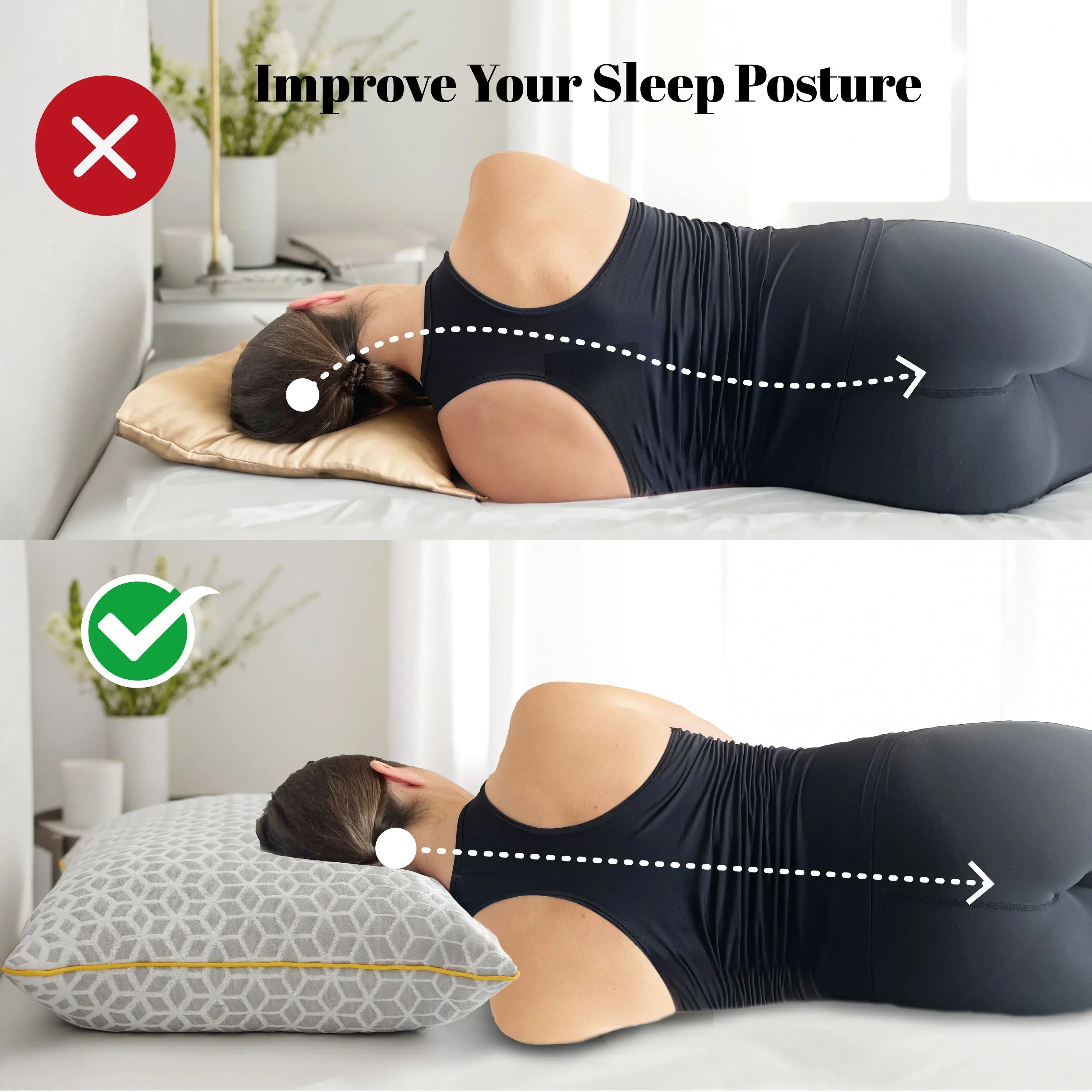 Brightr® Luna Adjustable Memory Foam pillow for neck & shoulder pains - Image 4