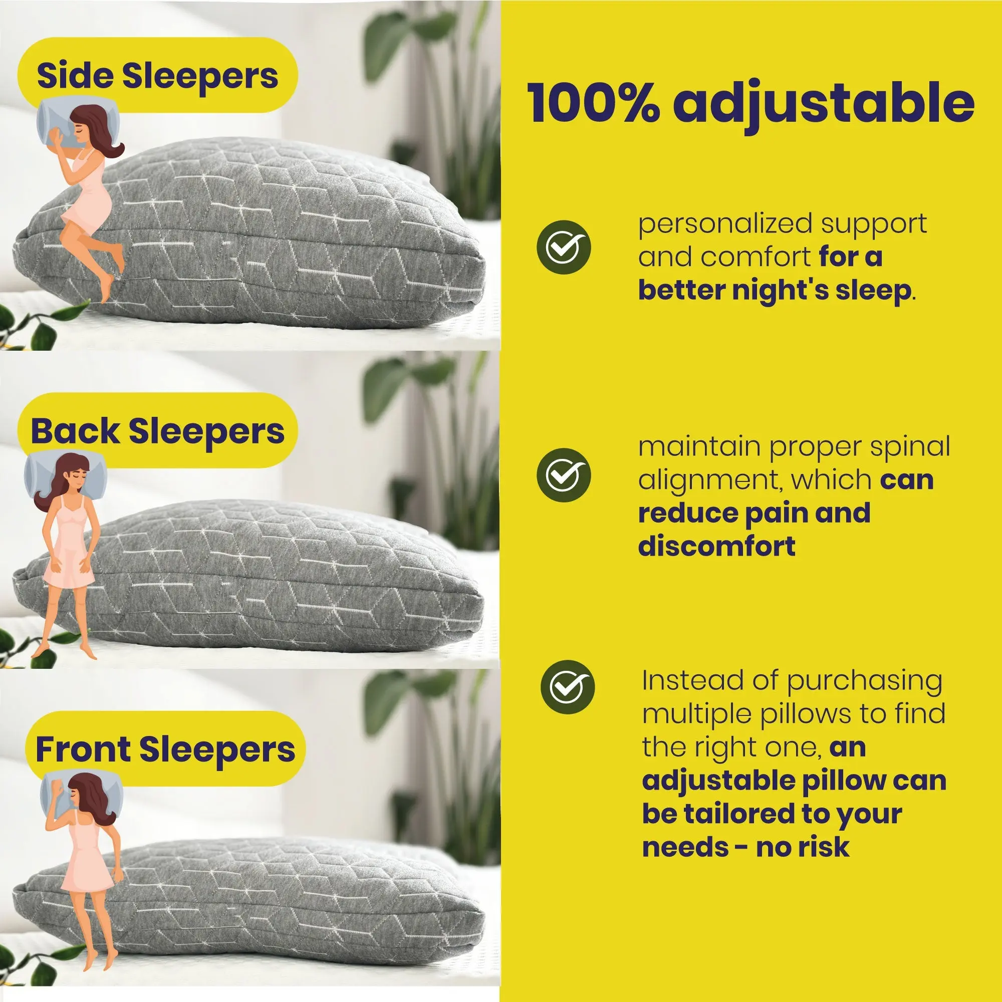 Brightr® MoonHug Adjustable Memory Foam pillow - Image 3