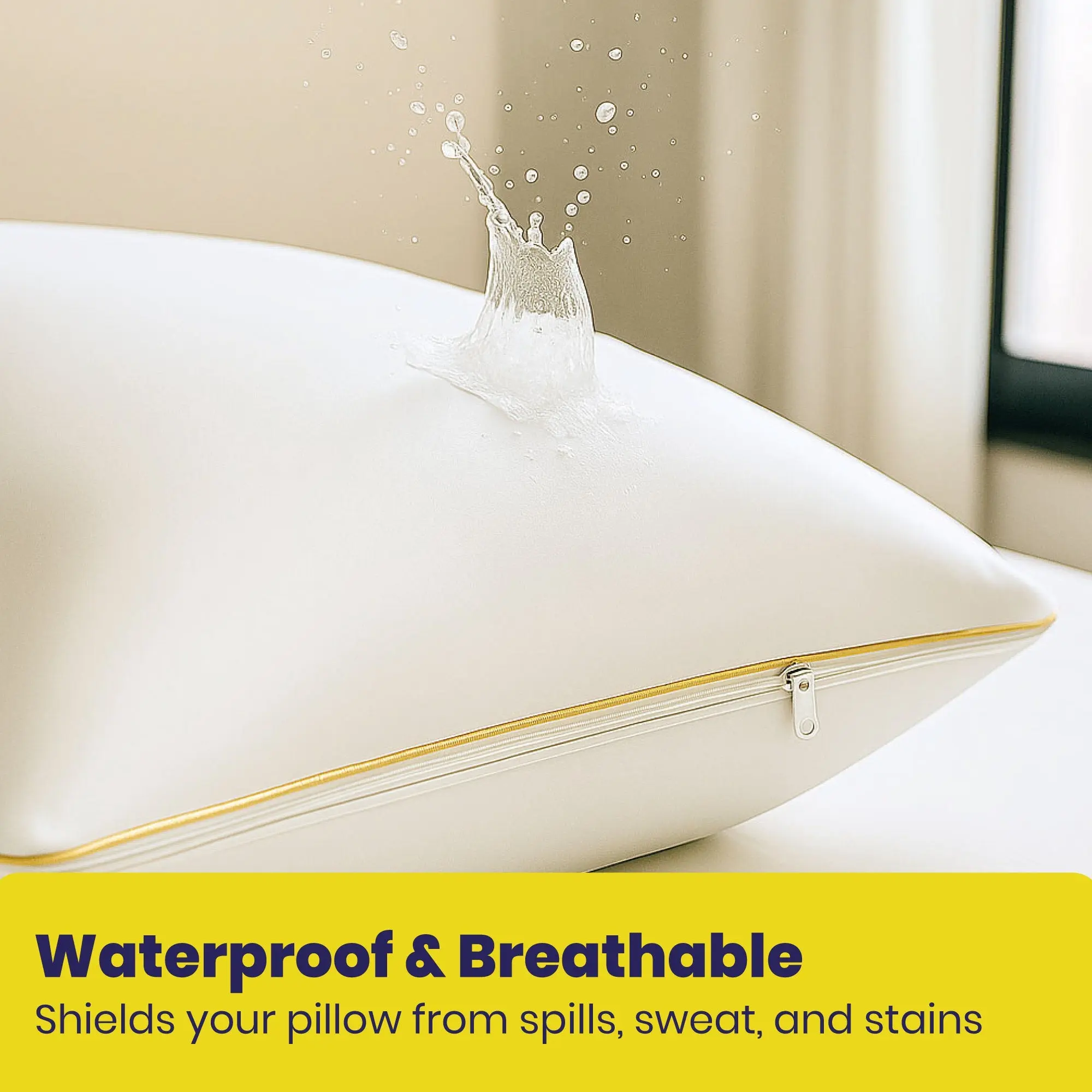 Brightr® Premium Tencel Waterproof Pillow Protector - Image 4