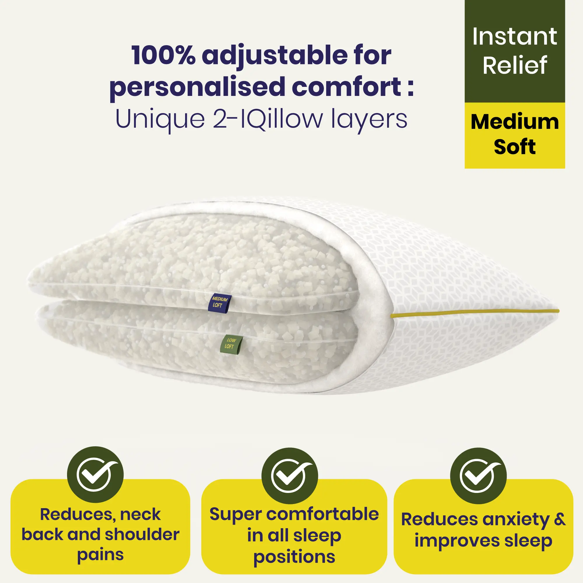 Brightr® Stella Hybrid Adjustable Pillow - Image 3