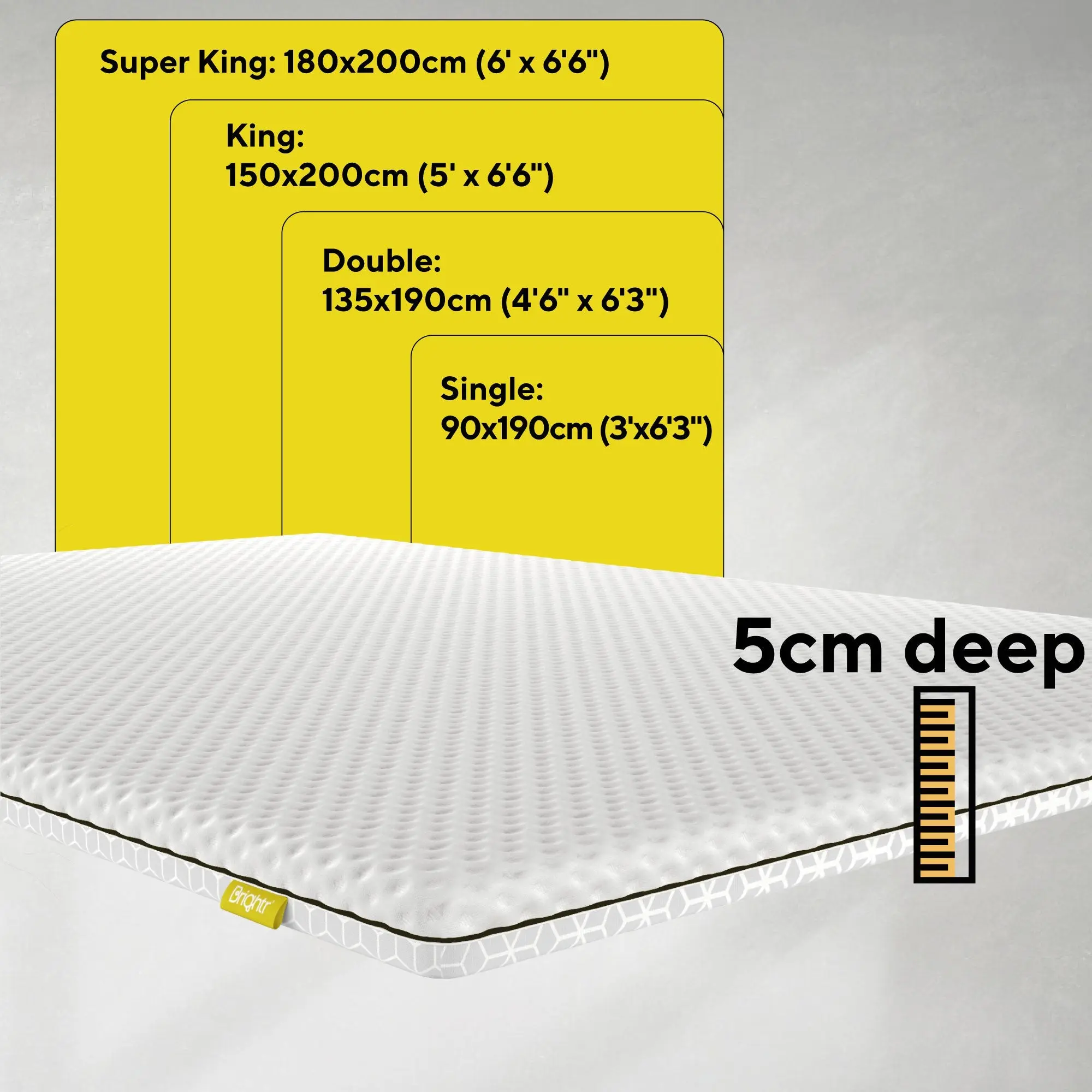 Brightr® Titan 2 in 1 Mattress Topper - Medium/Firm - Image 15