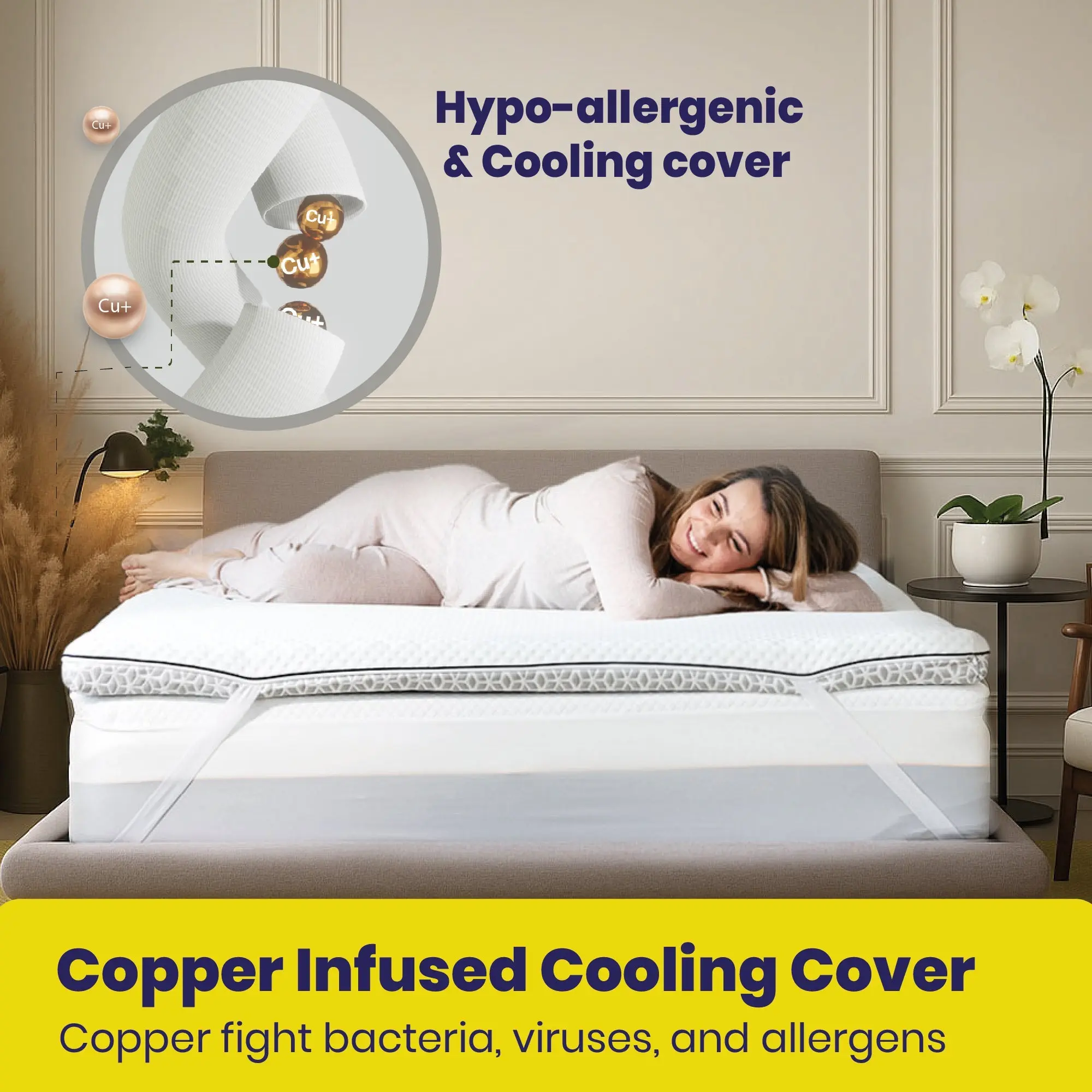 Brightr® Titan Deluxe 2 in 1 Mattress Topper - Firm/Extra Firm - Image 12