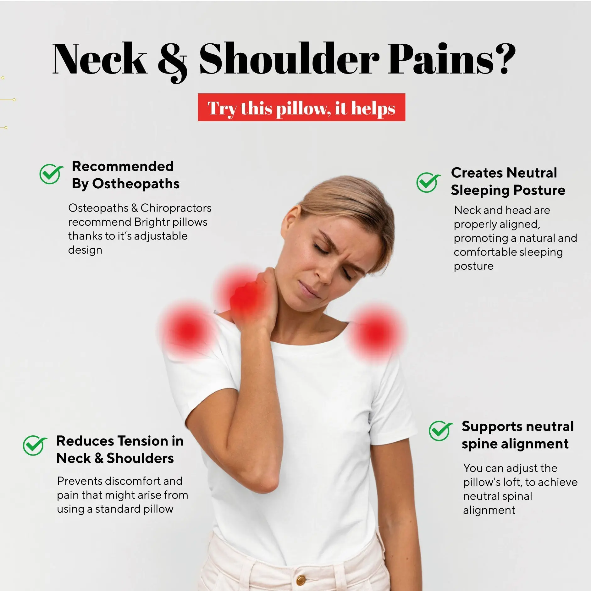 Brightr Stella The Best Pillow for Neck & Shoulder Pains - Image 8
