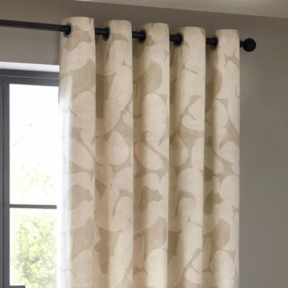Brinn Unlined Natural Eyelet Curtains